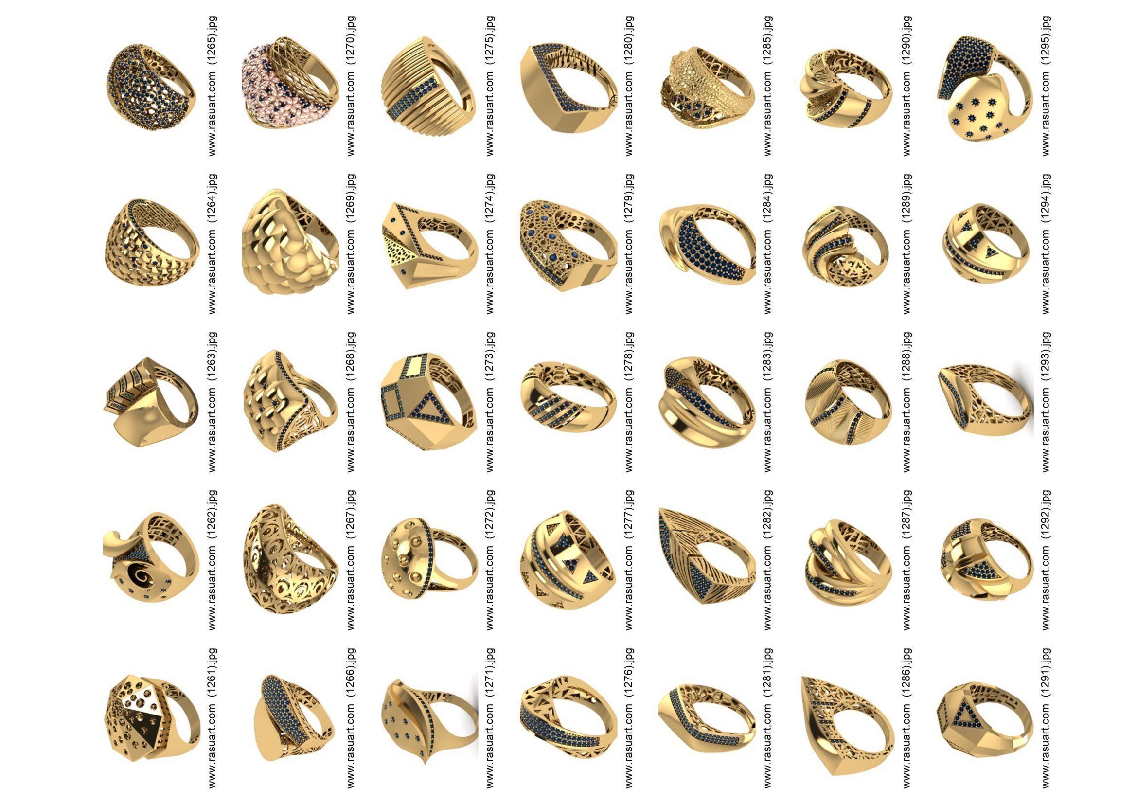 turkish  RINGS FILES 1400 PIECES READY TO PRINT  3D print model_36