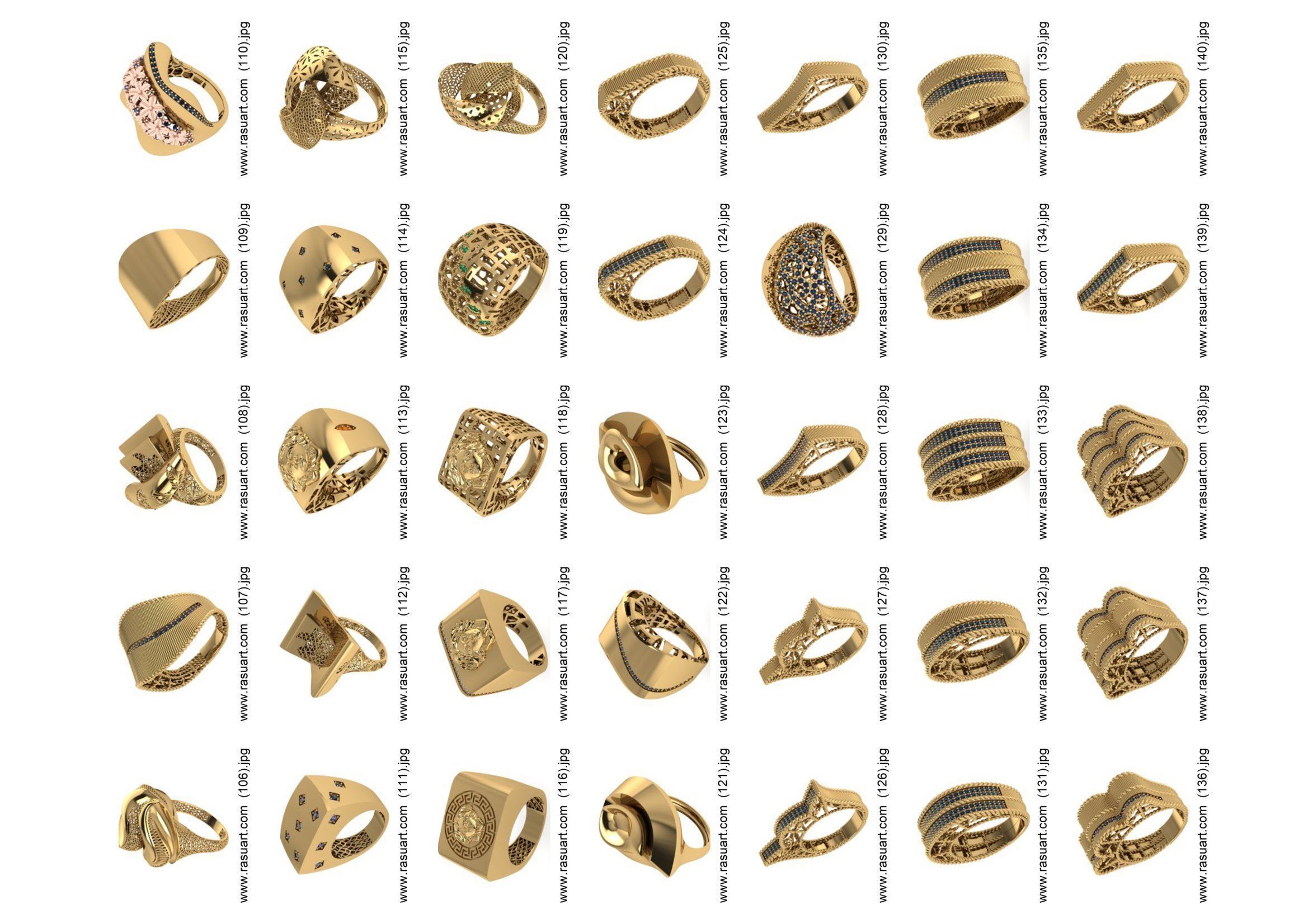 turkish  RINGS FILES 1400 PIECES READY TO PRINT  3D print model_3