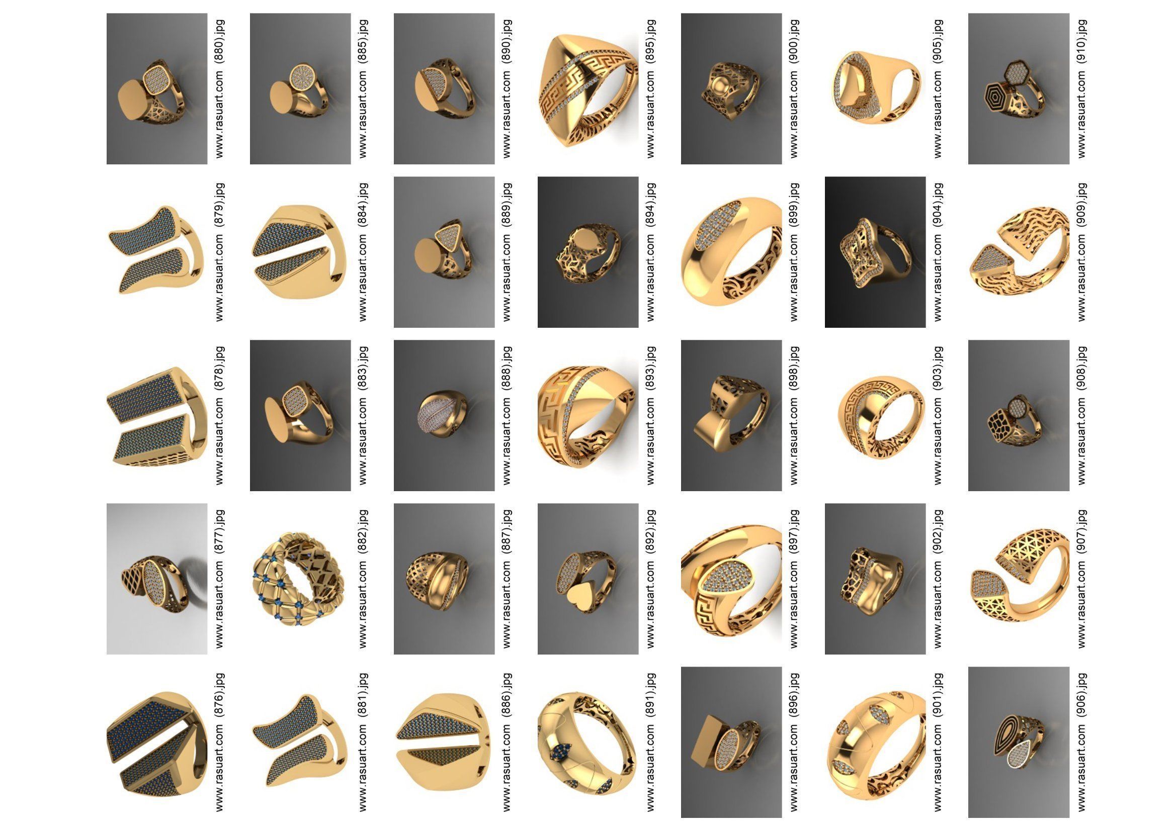 turkish  RINGS FILES 1400 PIECES READY TO PRINT  3D print model_25