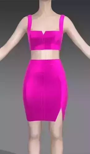 Two pieces skirt and blouse