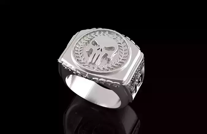 Punisher Police Ring Man 3D Print Model