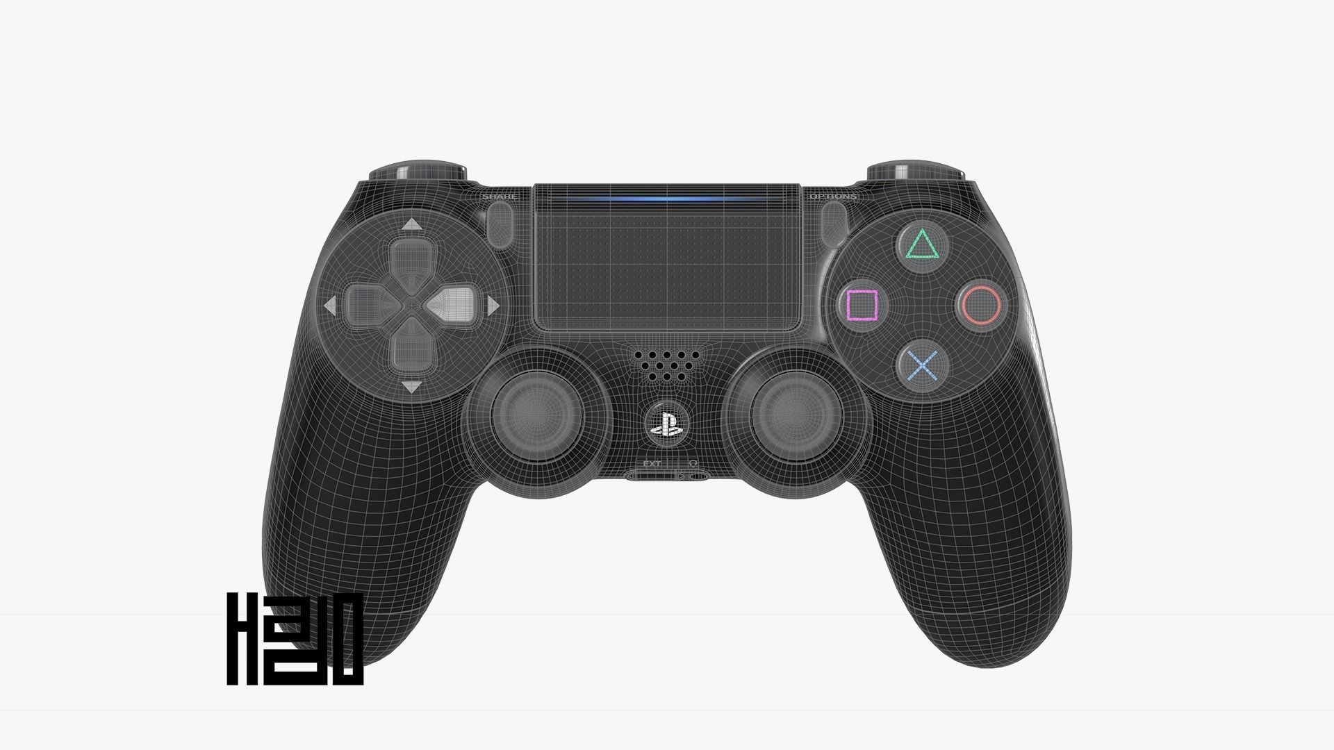 DualShock 4 Low-poly 3D model_3