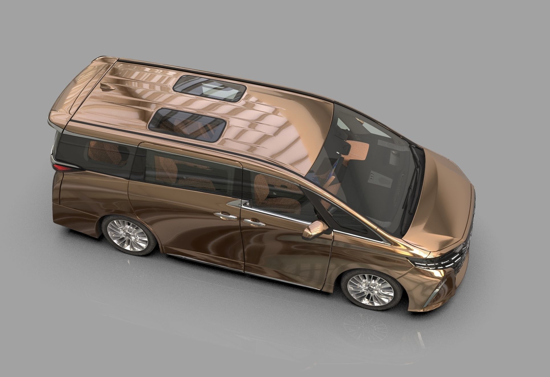 Toyota Alphard Vellfire 2023 HQ interior 3D model_8