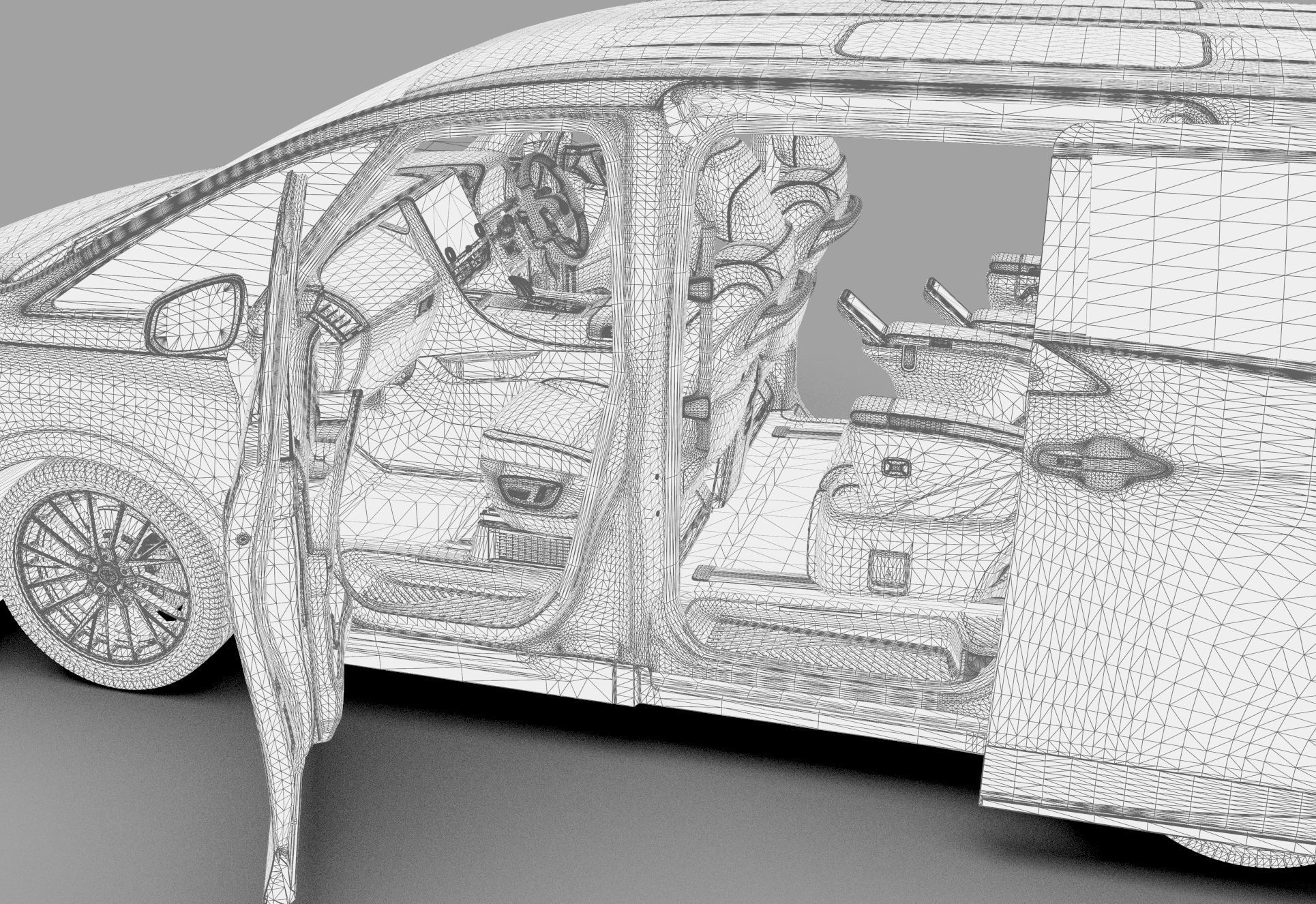 Toyota Alphard Vellfire 2023 HQ interior 3D model_81