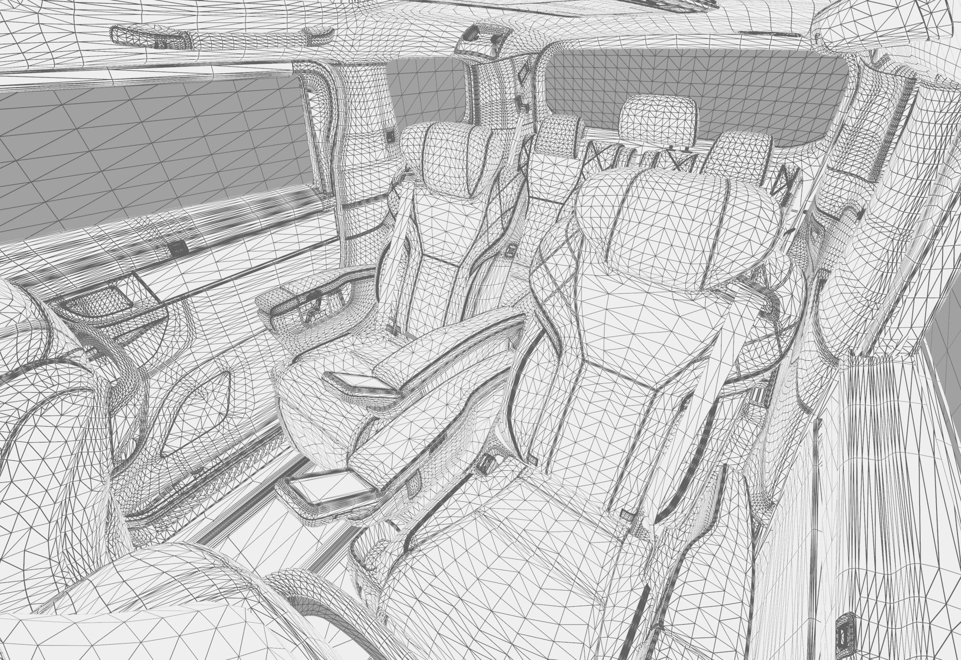 Toyota Alphard Vellfire 2023 HQ interior 3D model_74