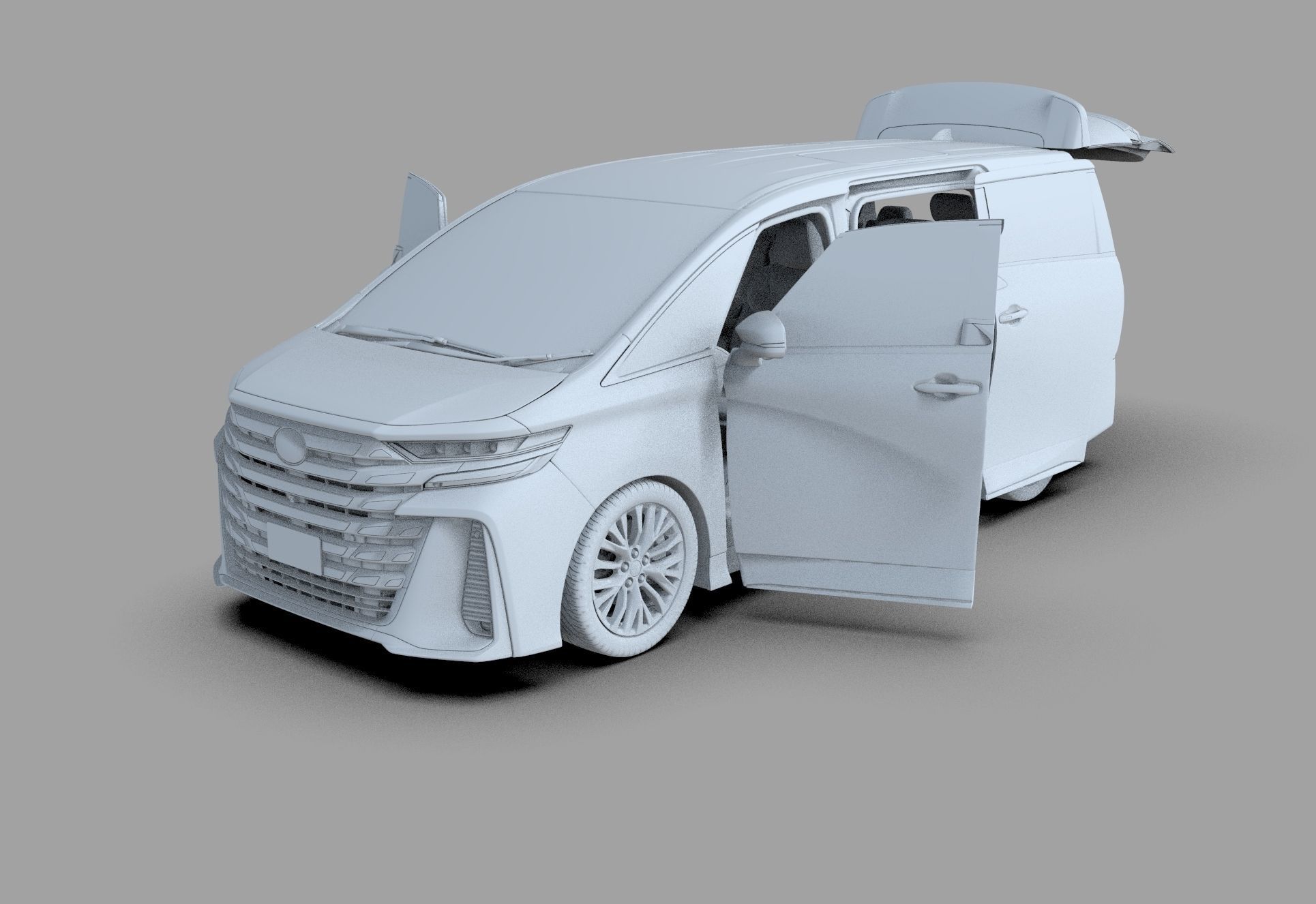 Toyota Alphard Vellfire 2023 HQ interior 3D model_66