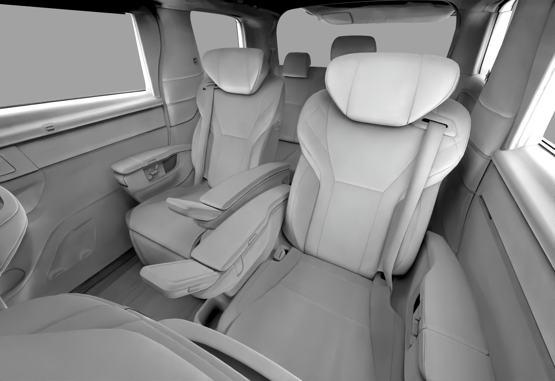 Toyota Alphard Vellfire 2023 HQ interior 3D model_61