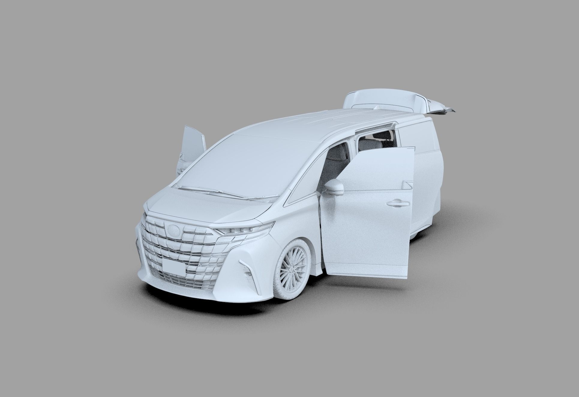Toyota Alphard Vellfire 2023 HQ interior 3D model_58