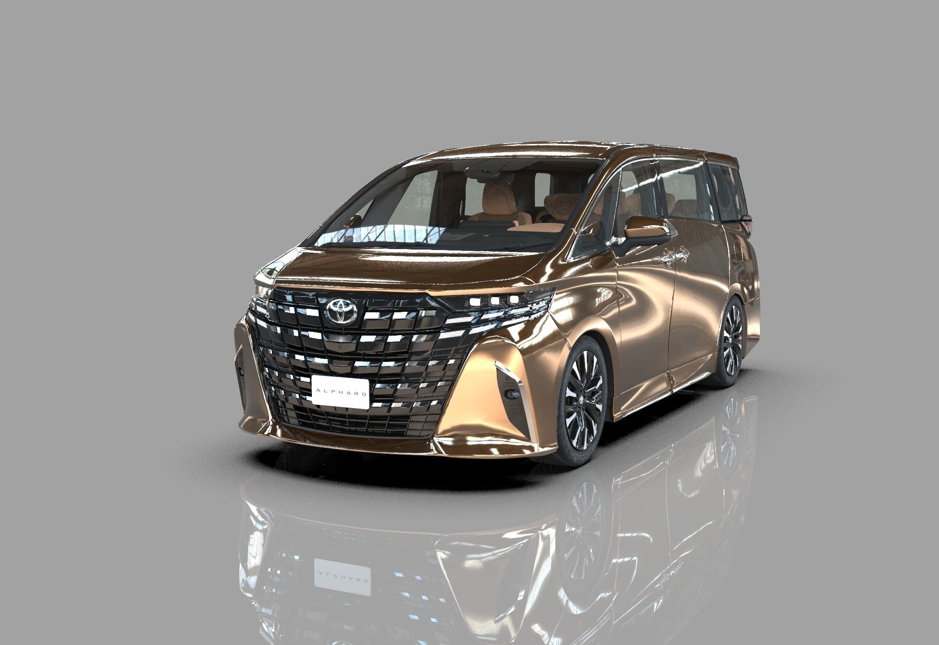 Toyota Alphard Vellfire 2023 HQ interior 3D model_28