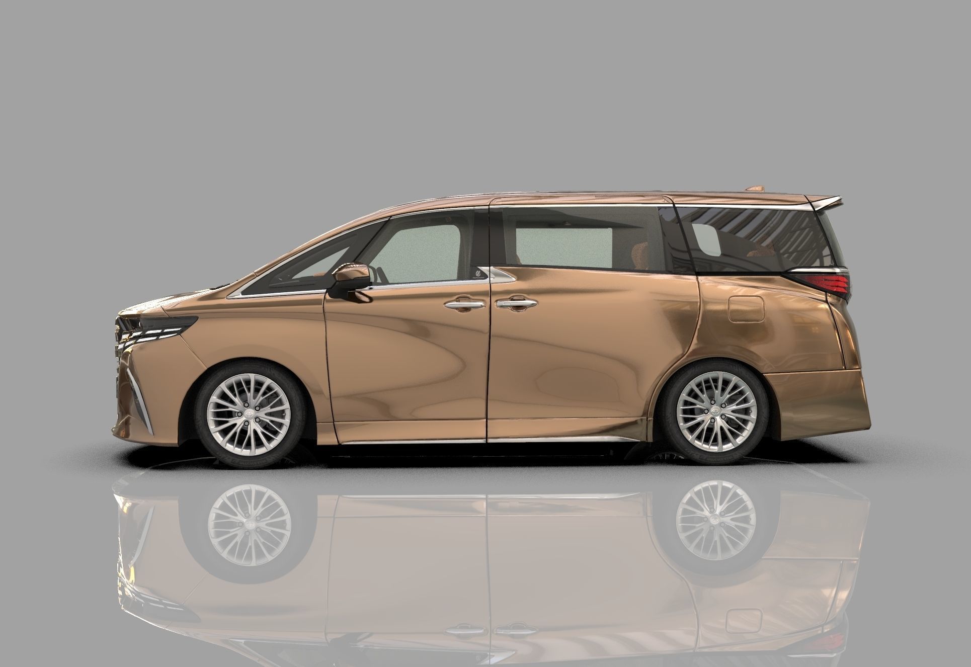 Toyota Alphard Vellfire 2023 HQ interior 3D model_11