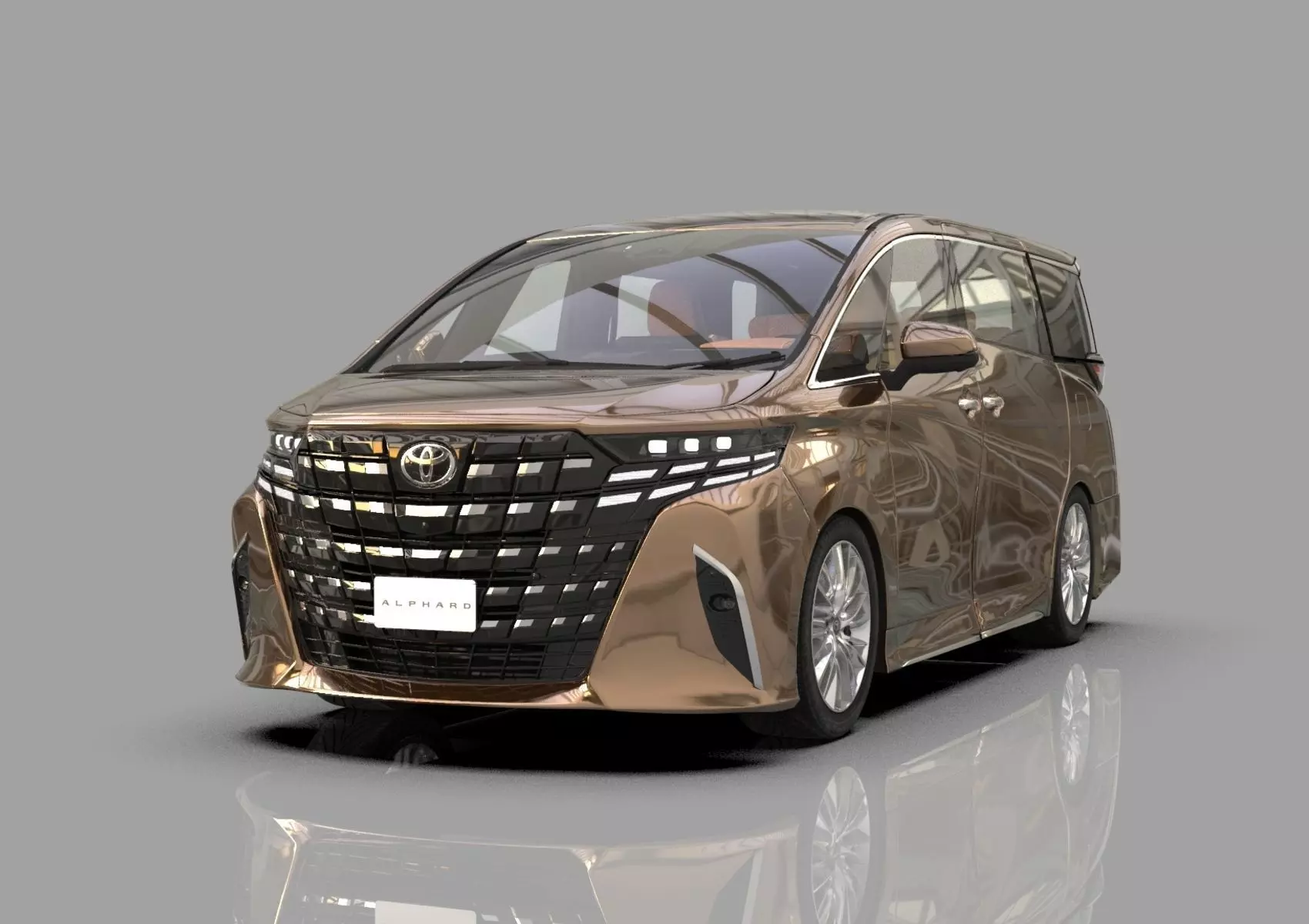Toyota Alphard Vellfire 2023 HQ interior 3D model_0