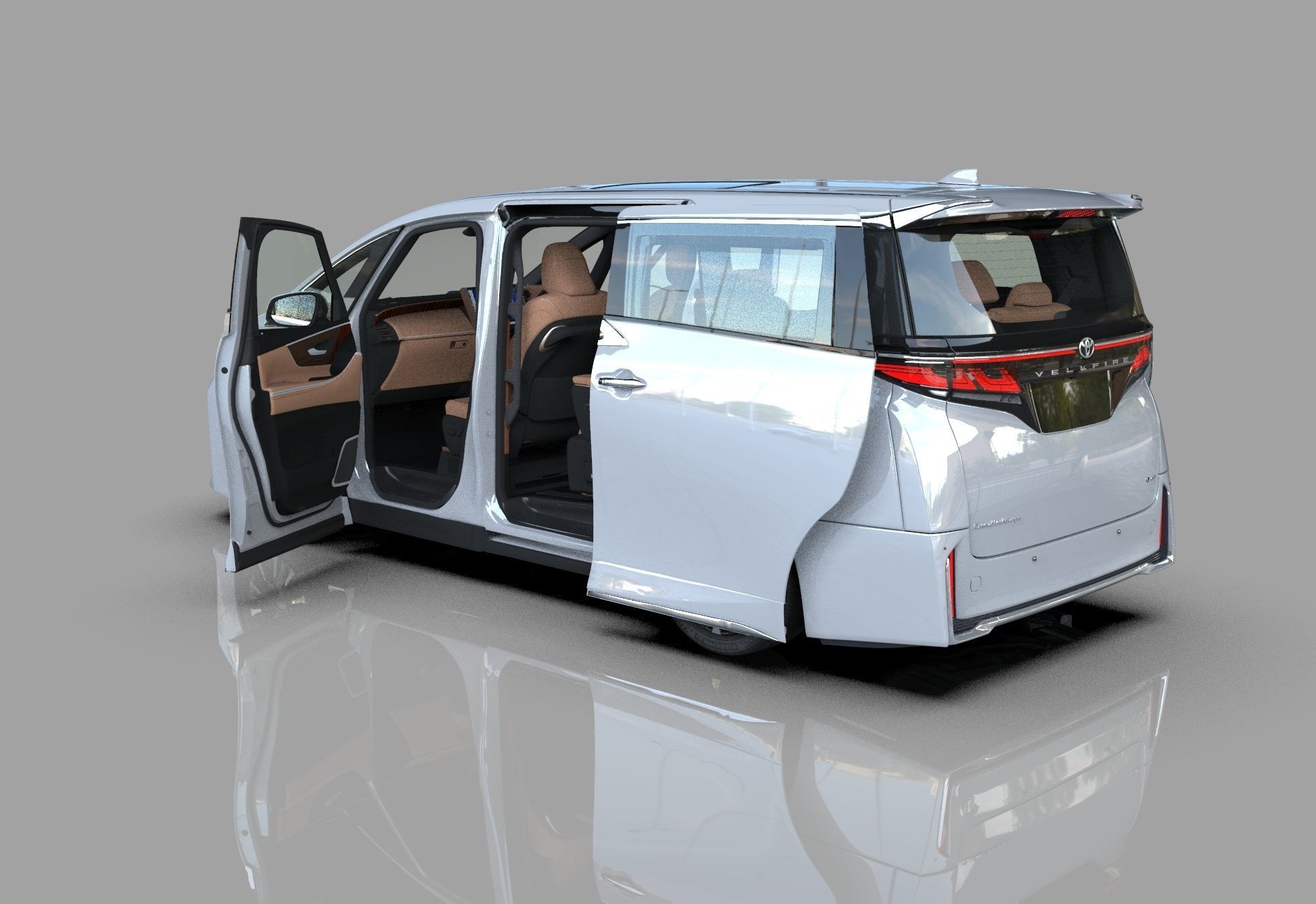 Toyota Alphard Vellfire 2023 HQ interior 3D model_43