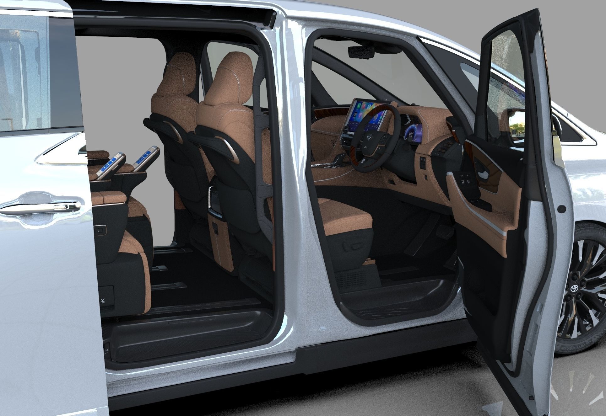 Toyota Alphard Vellfire 2023 HQ interior 3D model_45