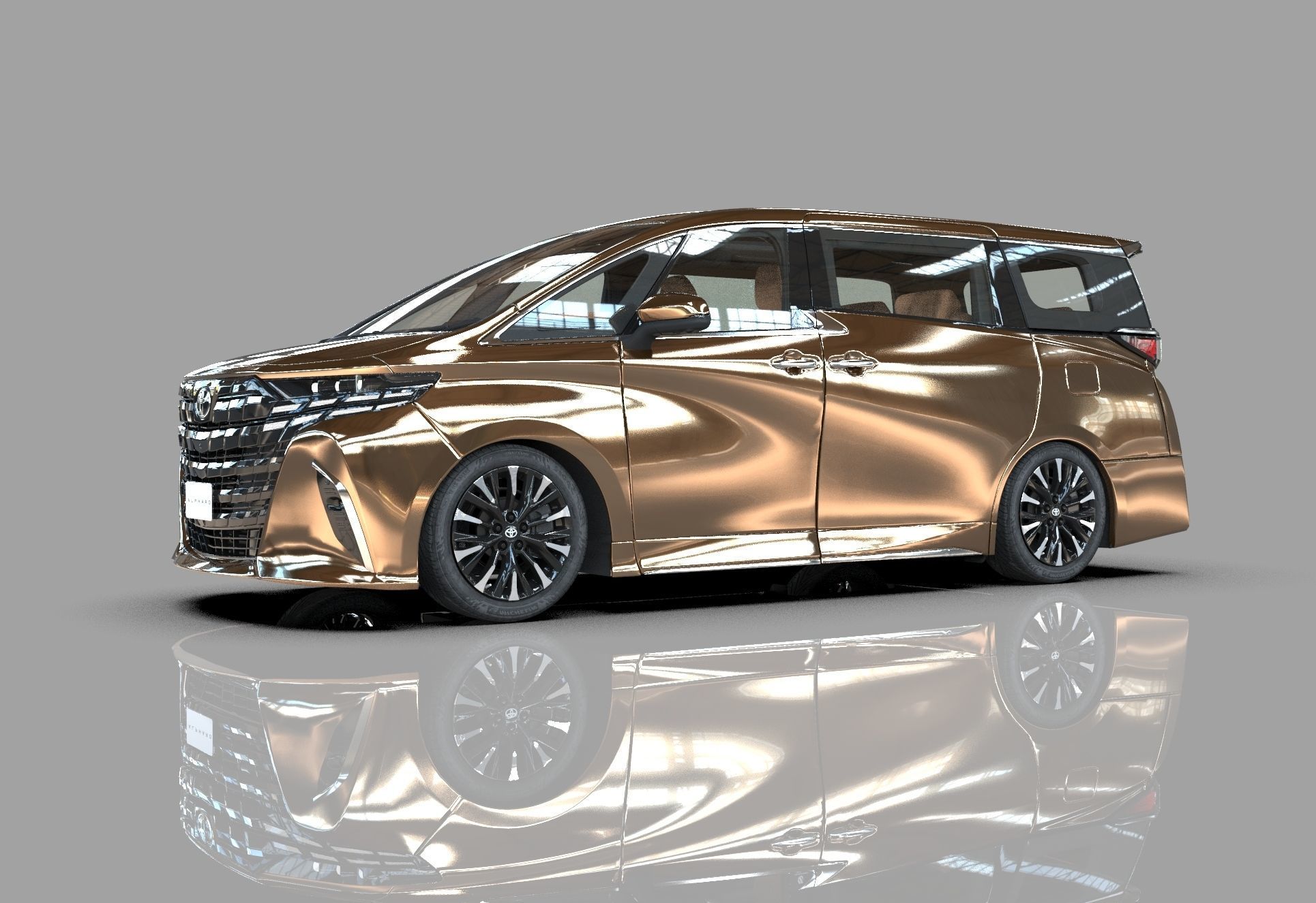 Toyota Alphard Vellfire 2023 HQ interior 3D model_29