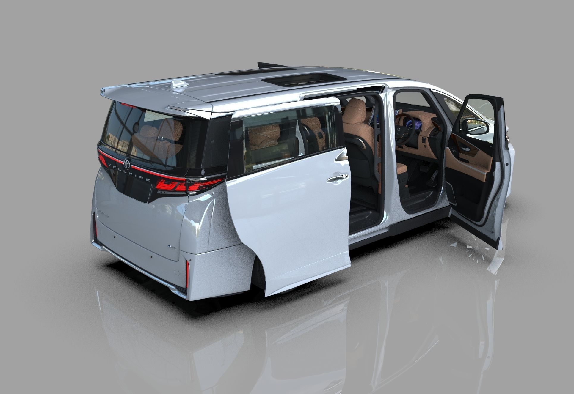 Toyota Alphard Vellfire 2023 HQ interior 3D model_44