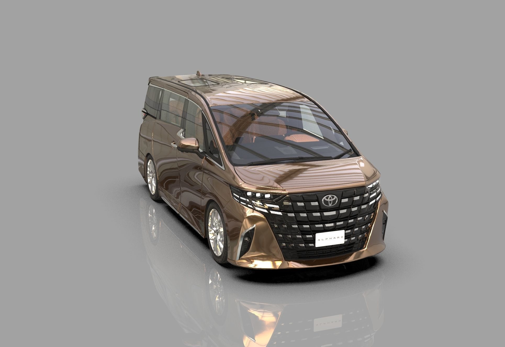 Toyota Alphard Vellfire 2023 HQ interior 3D model_7
