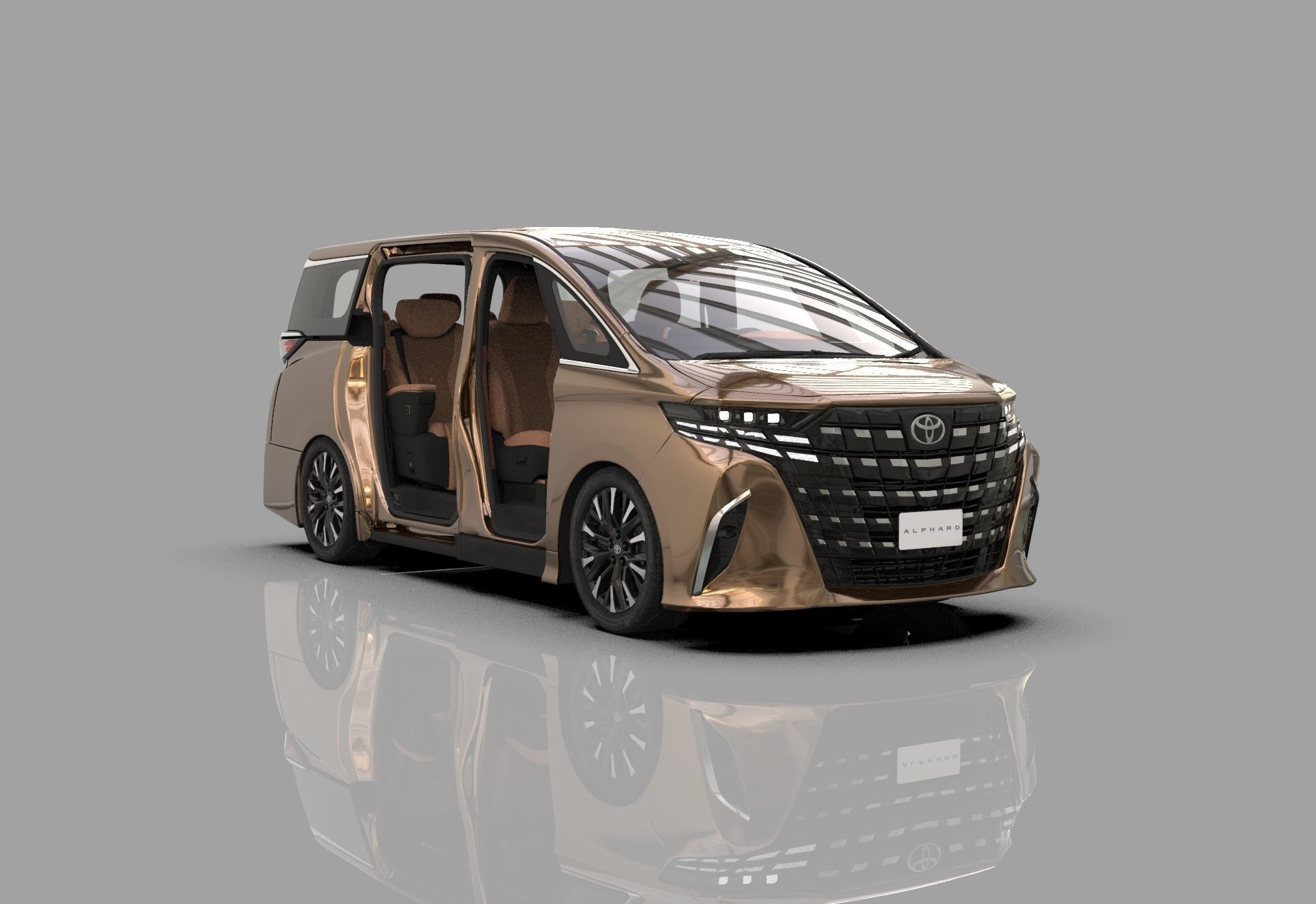 Toyota Alphard Vellfire 2023 HQ interior 3D model_20