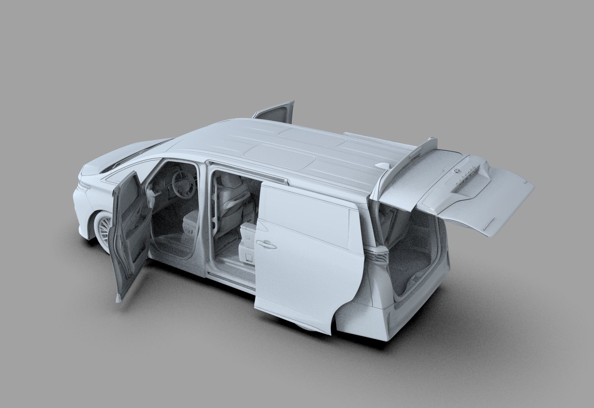 Toyota Alphard Vellfire 2023 HQ interior 3D model_59