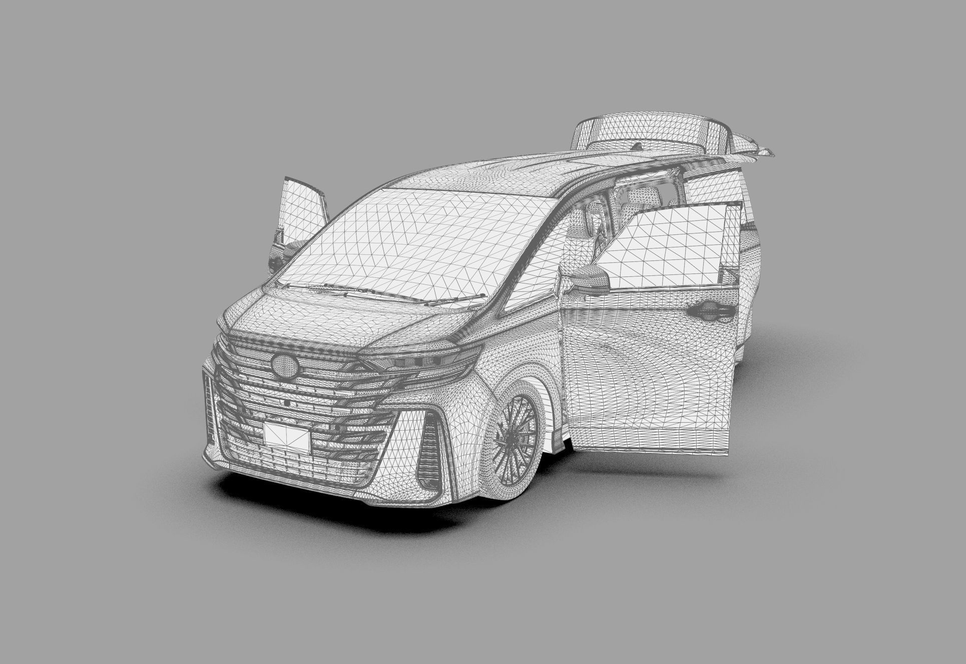 Toyota Alphard Vellfire 2023 HQ interior 3D model_86