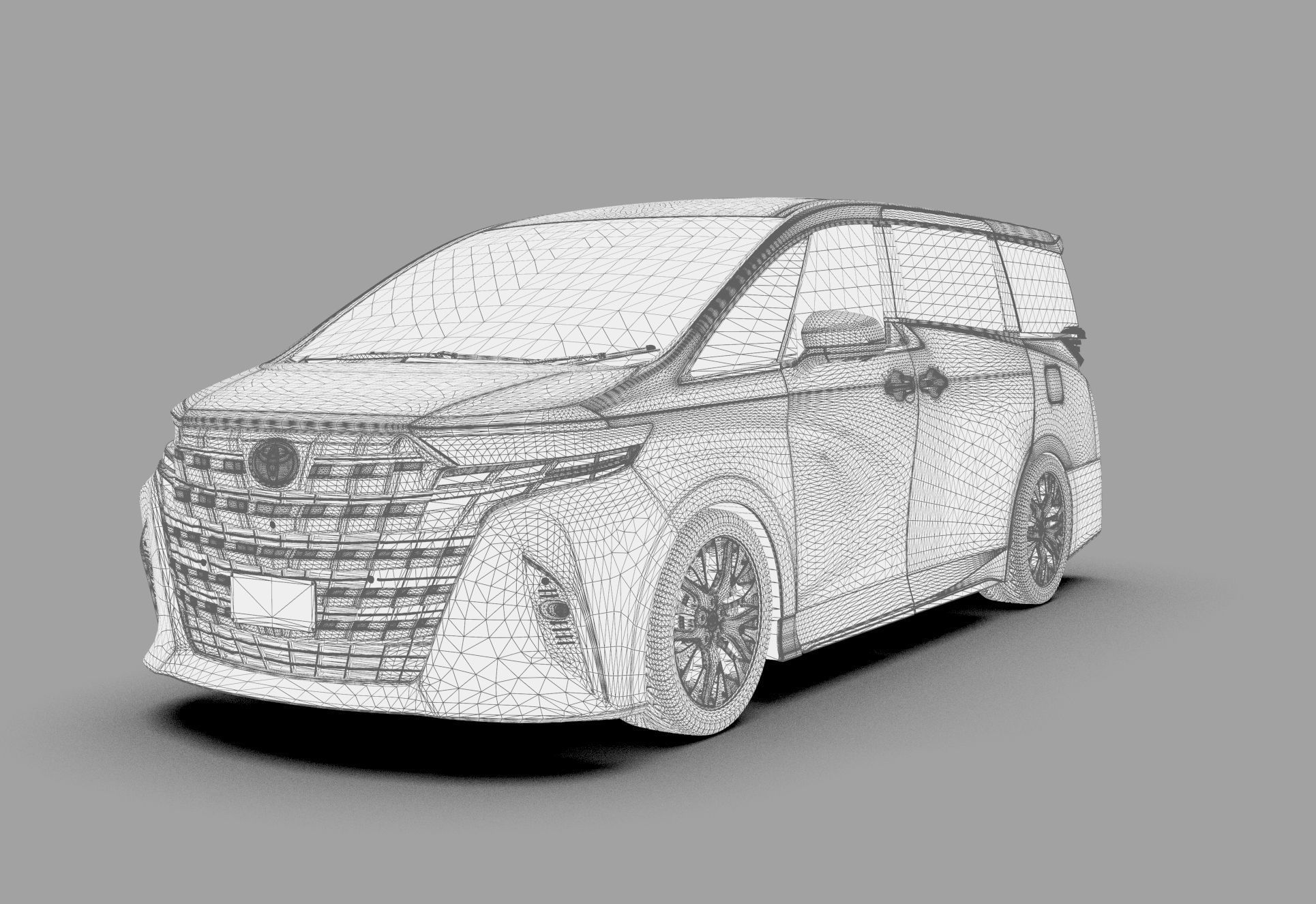 Toyota Alphard Vellfire 2023 HQ interior 3D model_69