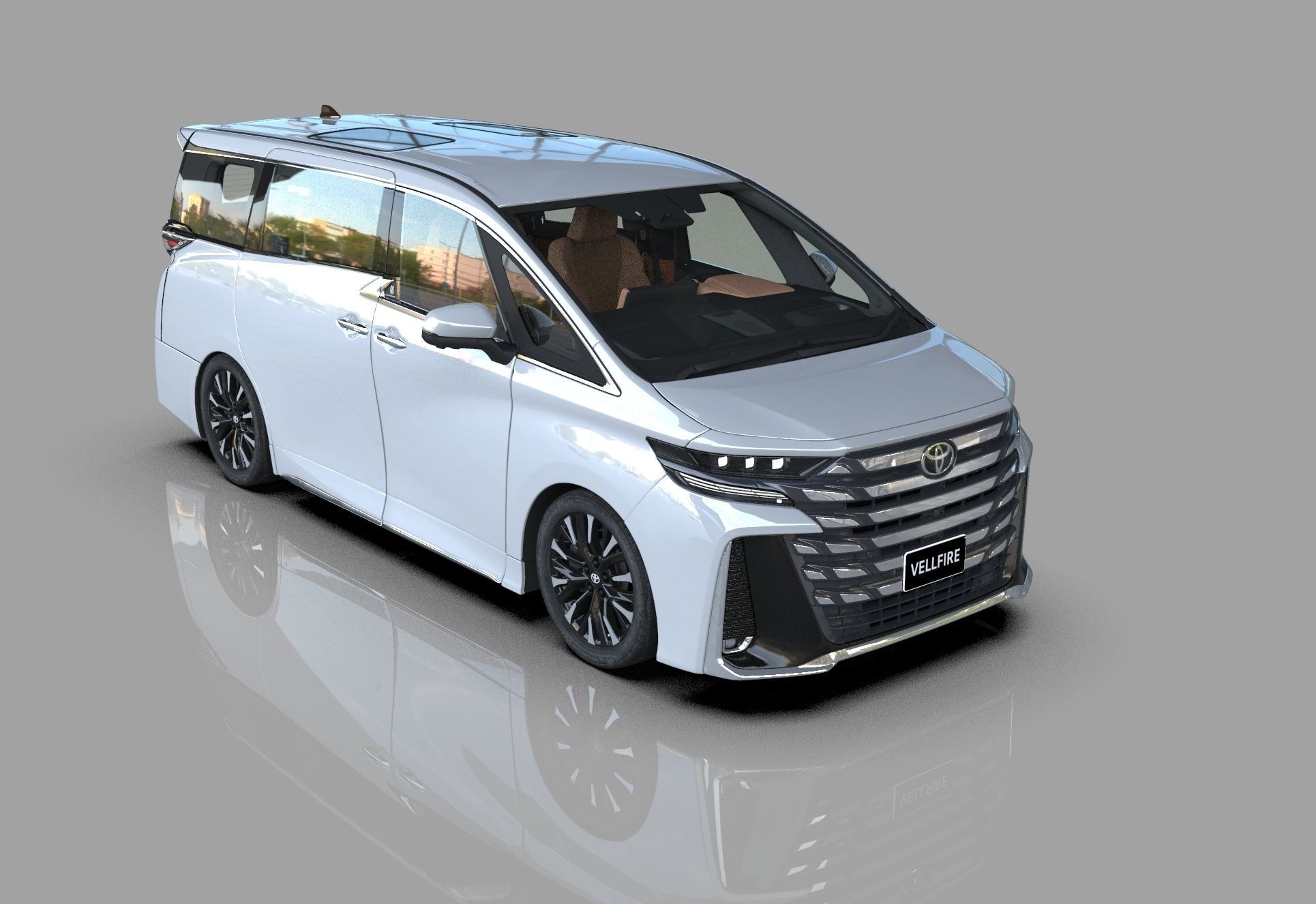 Toyota Alphard Vellfire 2023 HQ interior 3D model_40