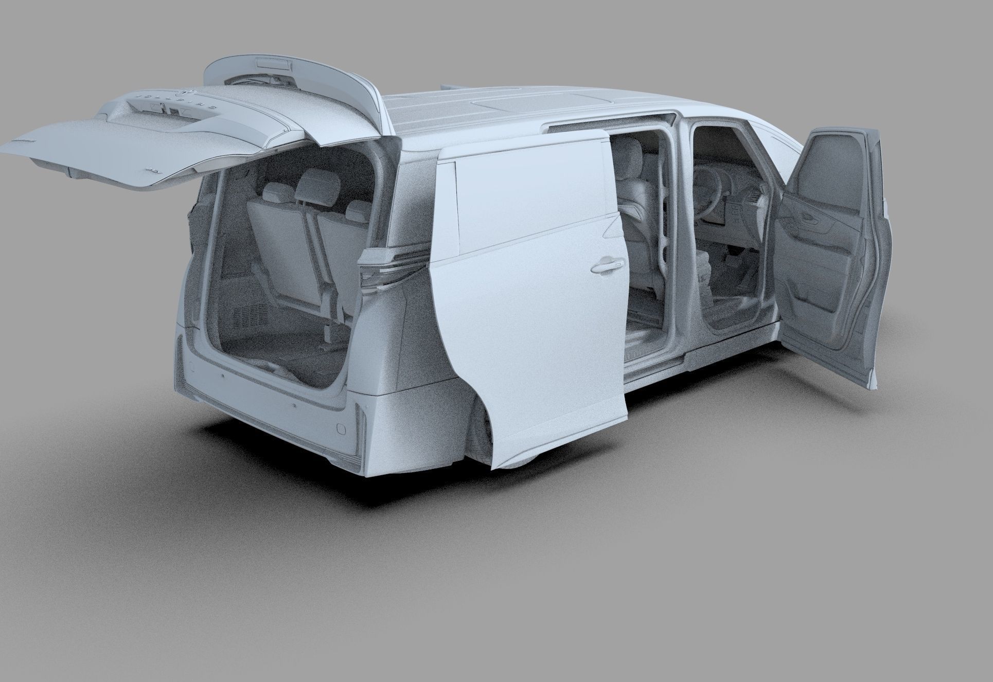 Toyota Alphard Vellfire 2023 HQ interior 3D model_65