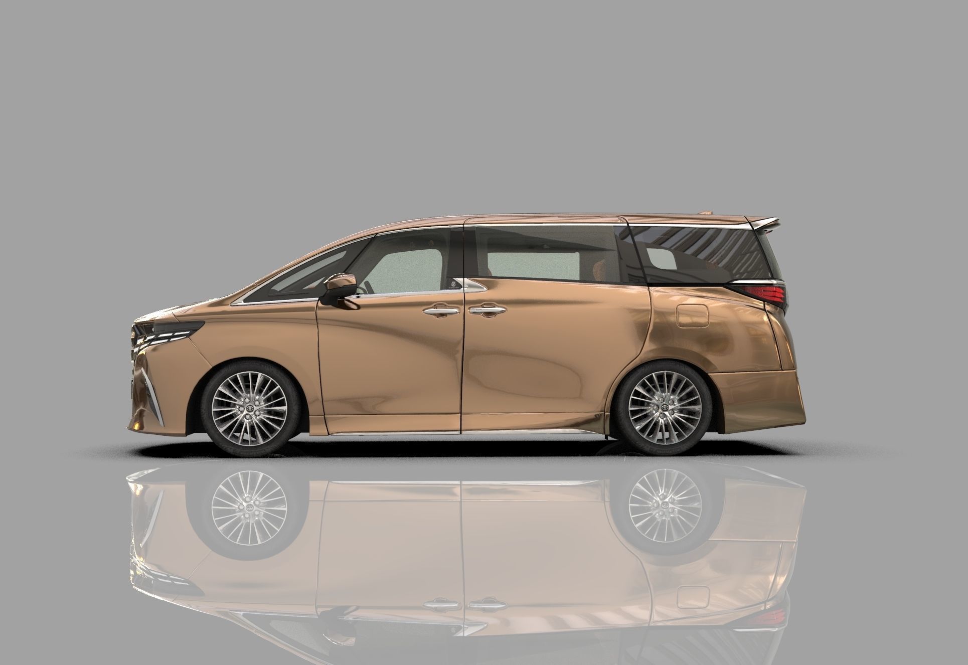 Toyota Alphard Vellfire 2023 HQ interior 3D model_2