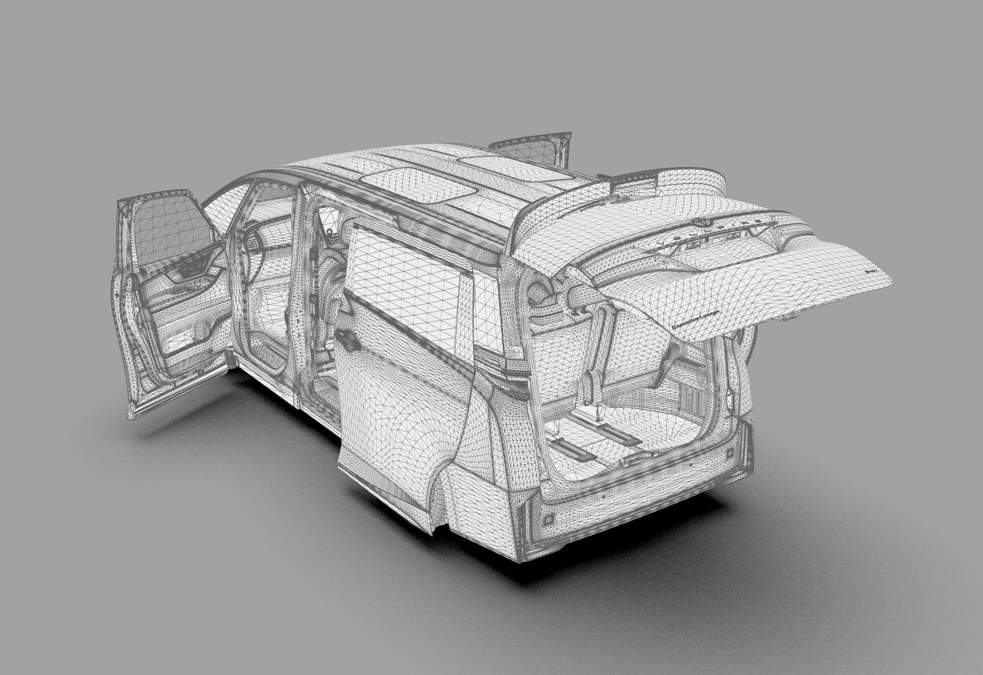 Toyota Alphard Vellfire 2023 HQ interior 3D model_87