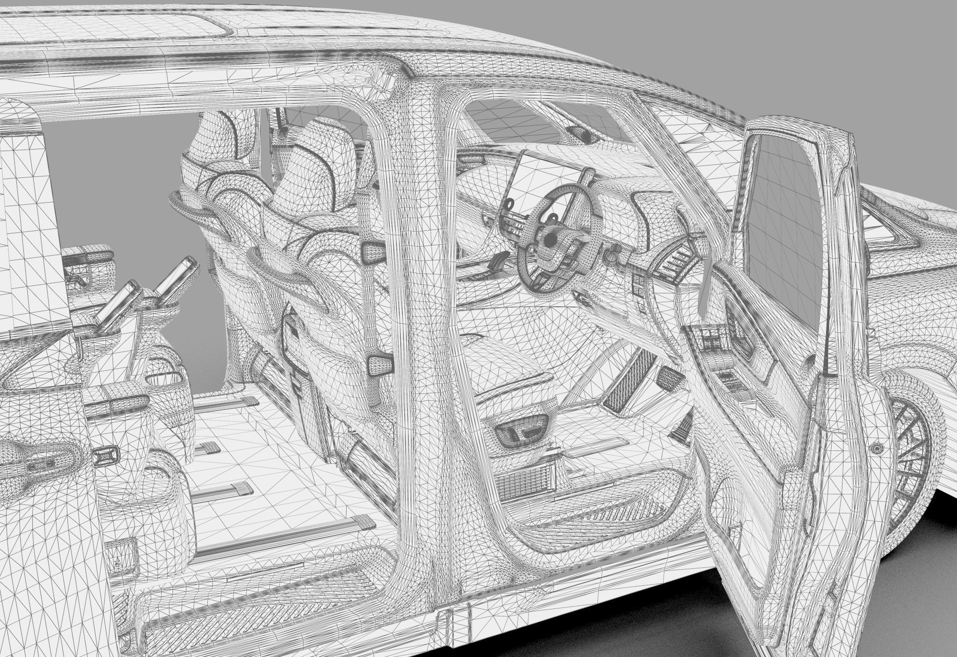 Toyota Alphard Vellfire 2023 HQ interior 3D model_82