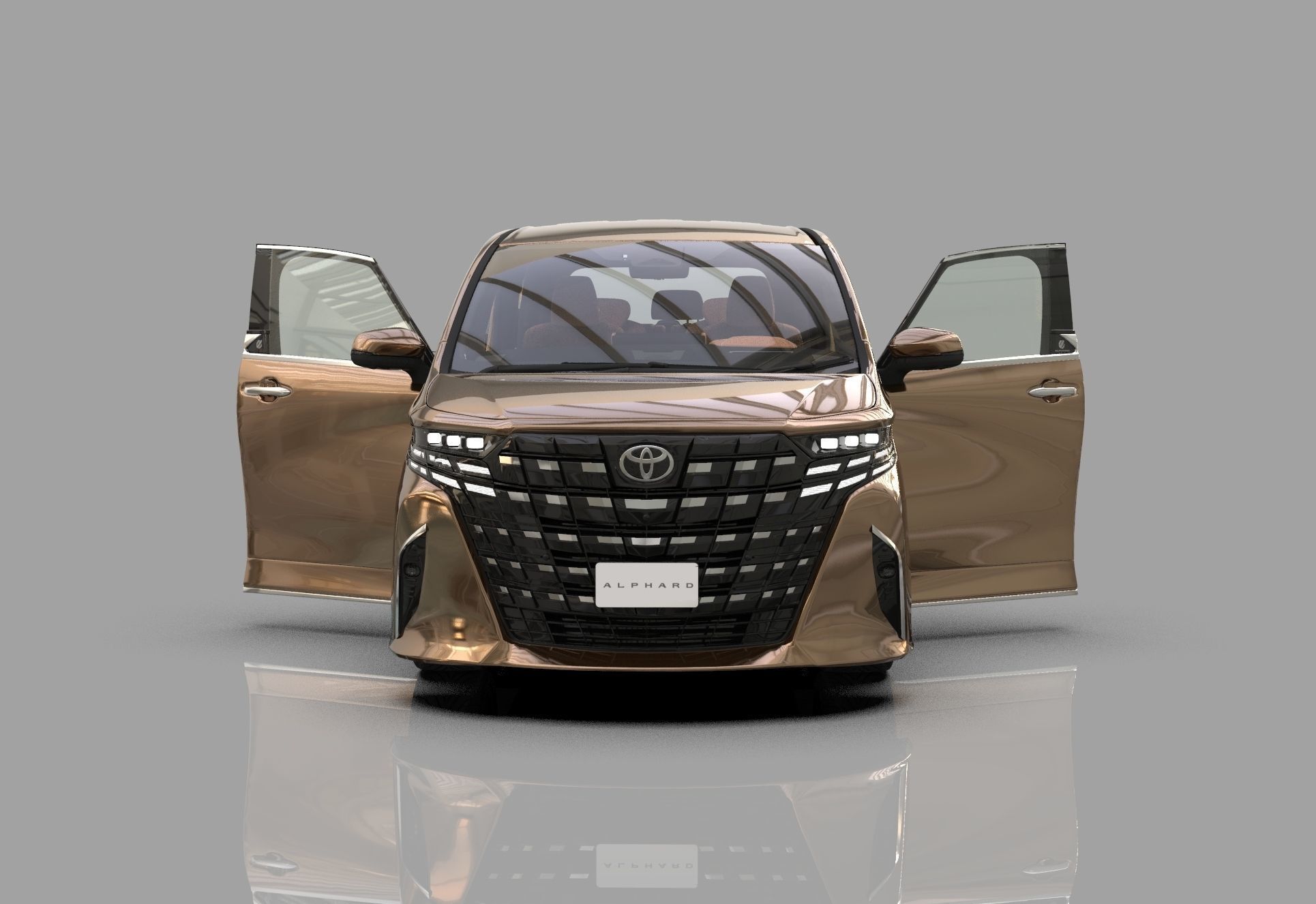 Toyota Alphard Vellfire 2023 HQ interior 3D model_13