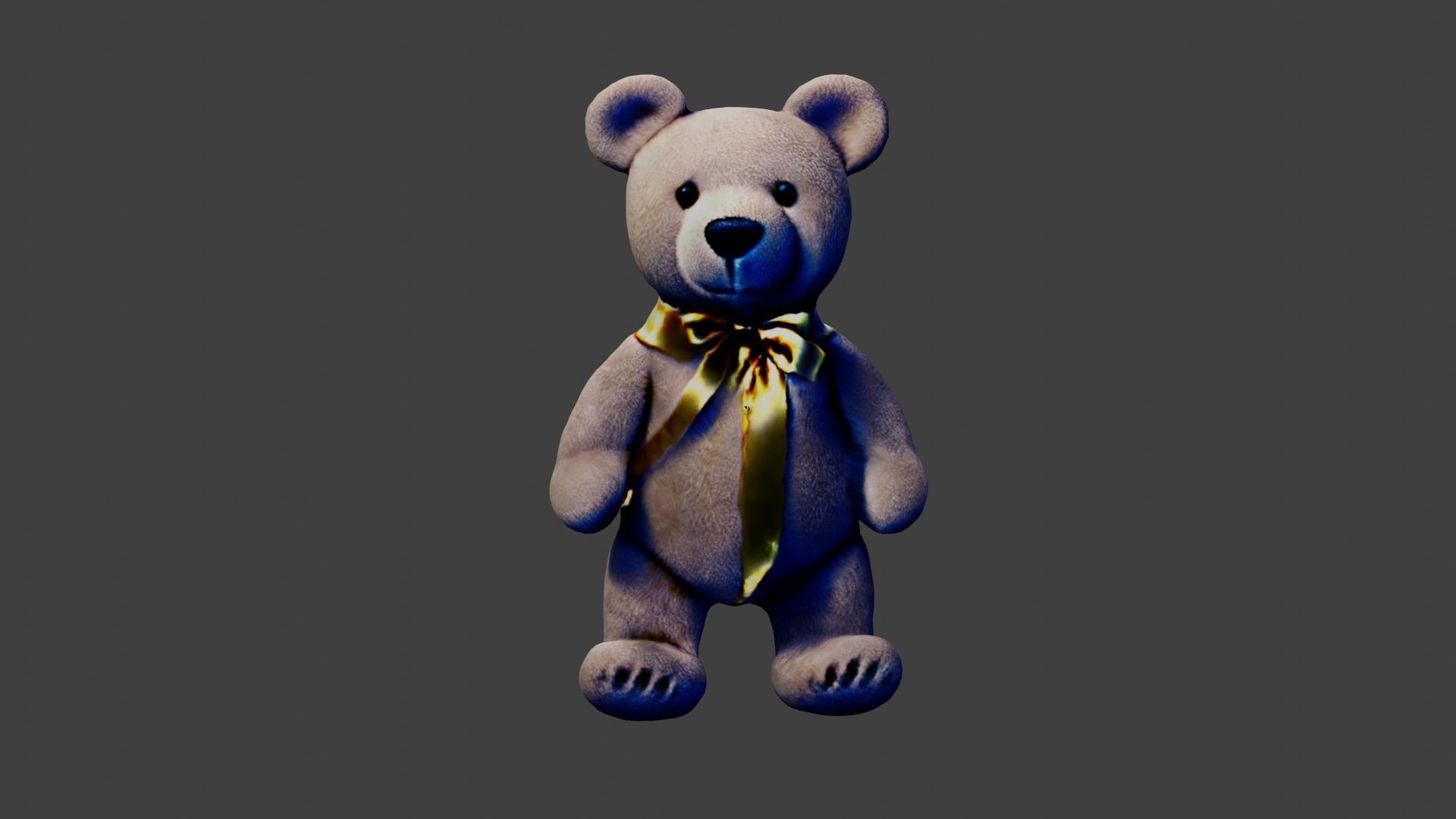 Teddy Bear Low-poly 3D model_1