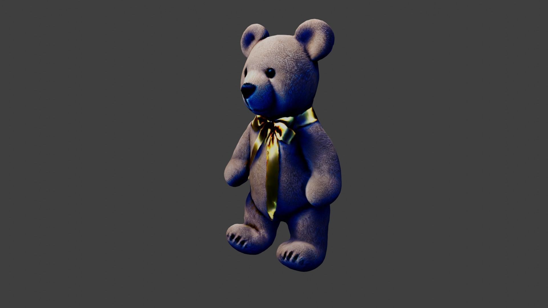 Teddy Bear Low-poly 3D model_2