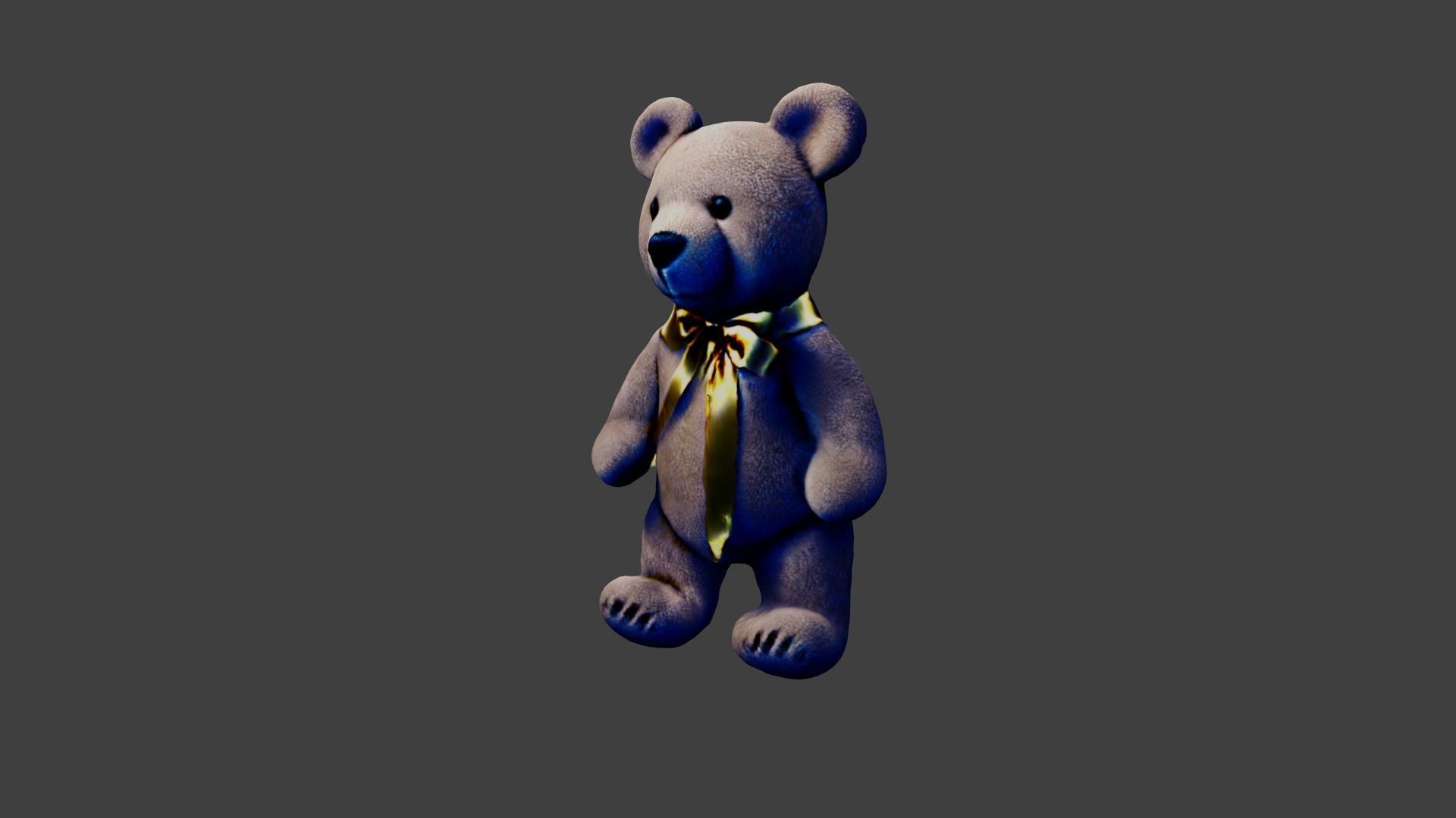 Teddy Bear Low-poly 3D model_4