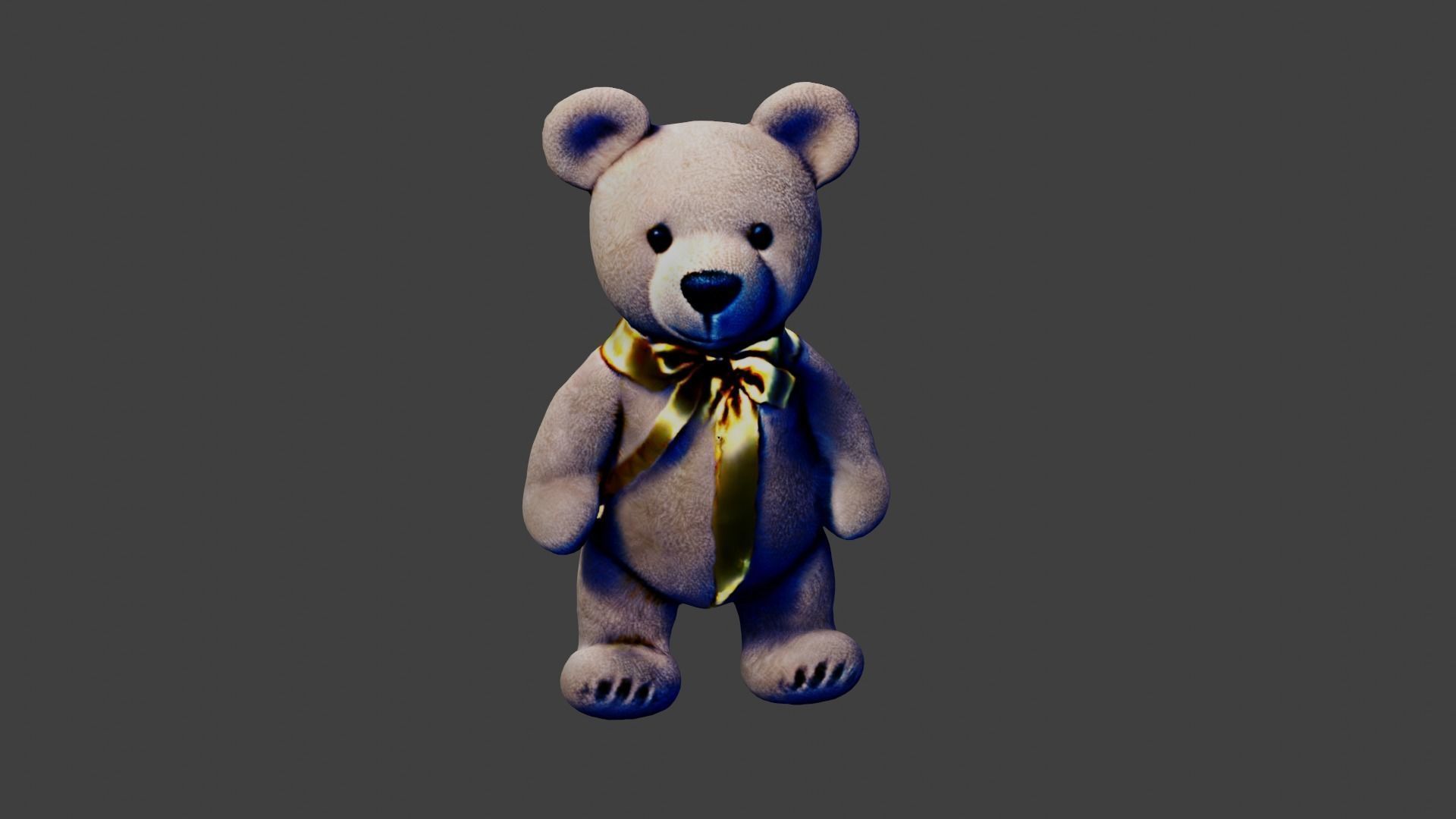 Teddy Bear Low-poly 3D model_3