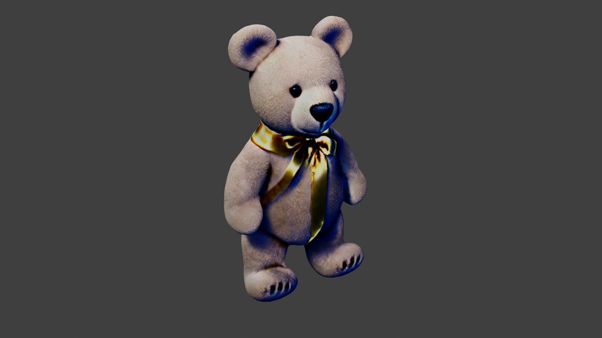 Teddy Bear Low-poly 3D model_6