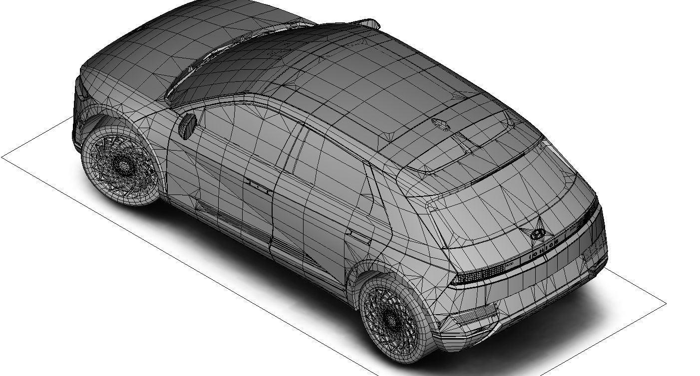Hyundai Ioniq 5 Limited US-Spec 2023 Gameready Low-poly 3D model_23