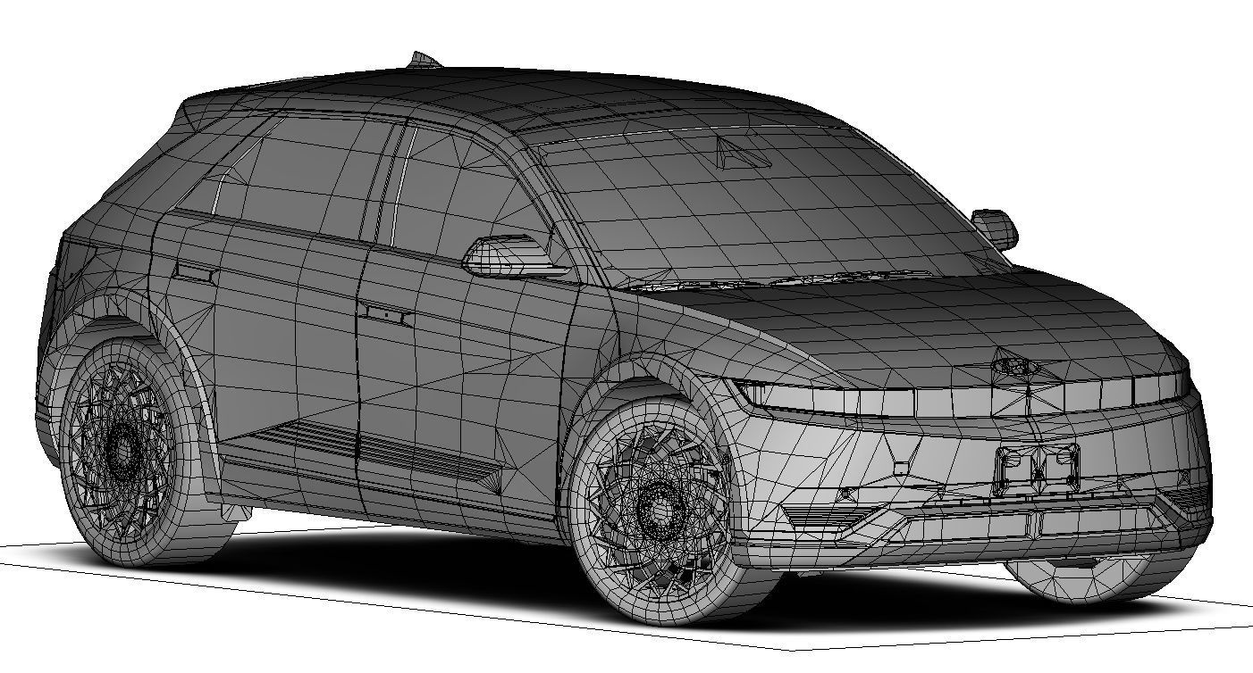 Hyundai Ioniq 5 Limited US-Spec 2023 Gameready Low-poly 3D model_16
