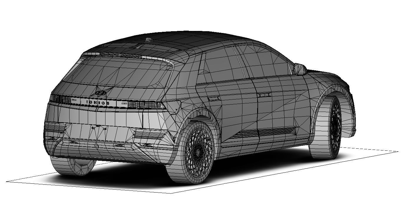 Hyundai Ioniq 5 Limited US-Spec 2023 Gameready Low-poly 3D model_18
