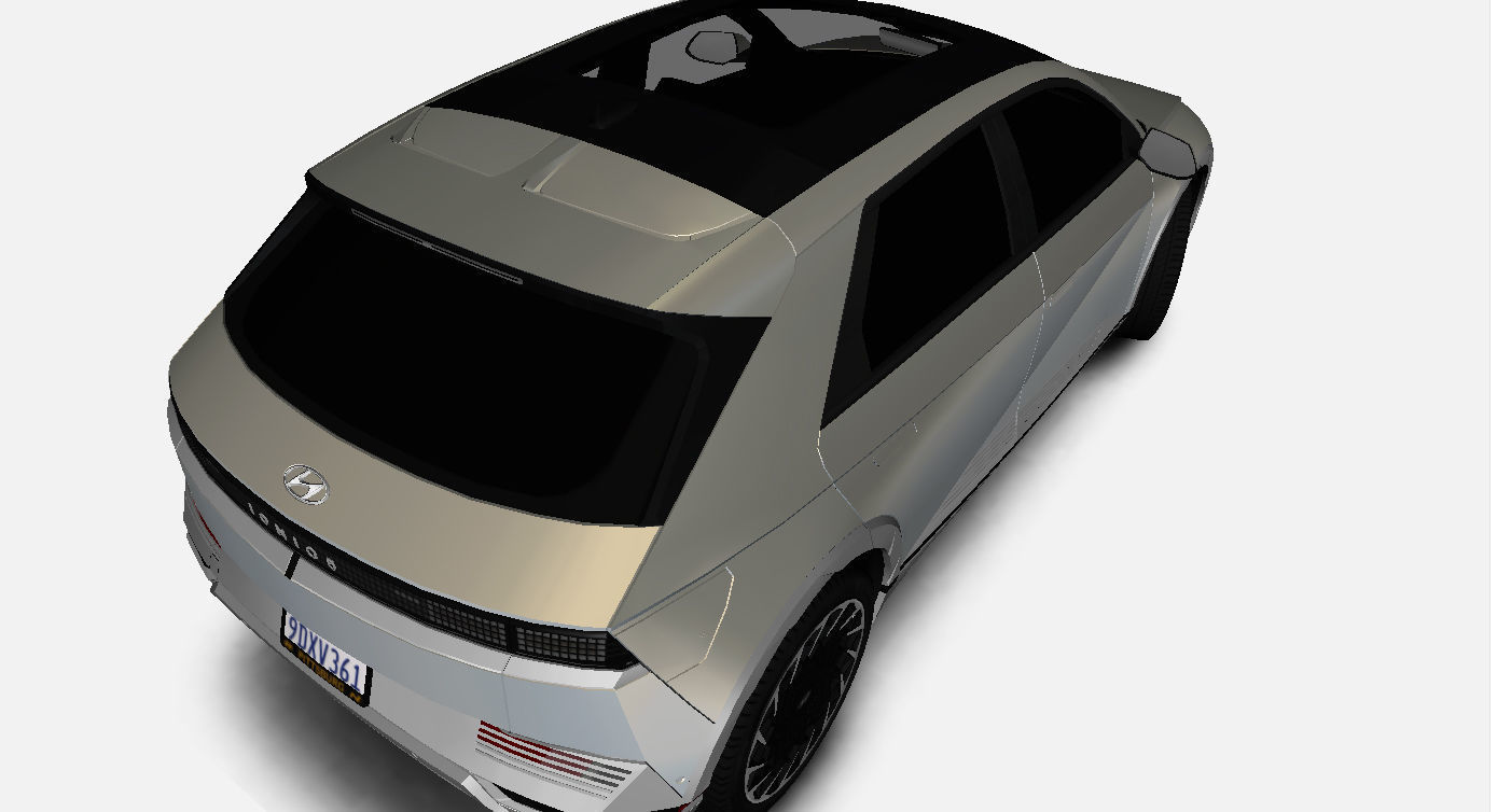 Hyundai Ioniq 5 Limited US-Spec 2023 Gameready Low-poly 3D model_9