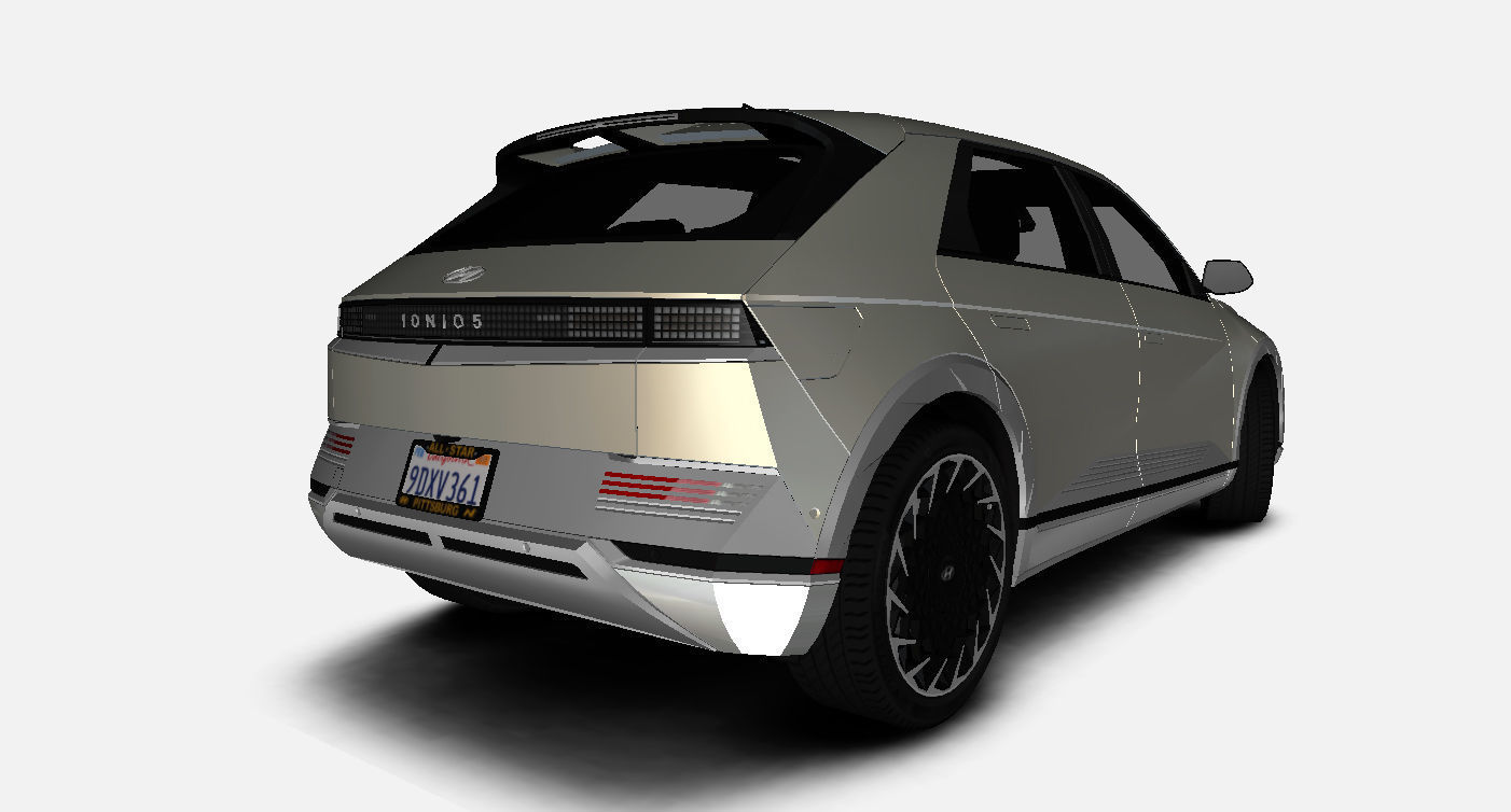 Hyundai Ioniq 5 Limited US-Spec 2023 Gameready Low-poly 3D model_3