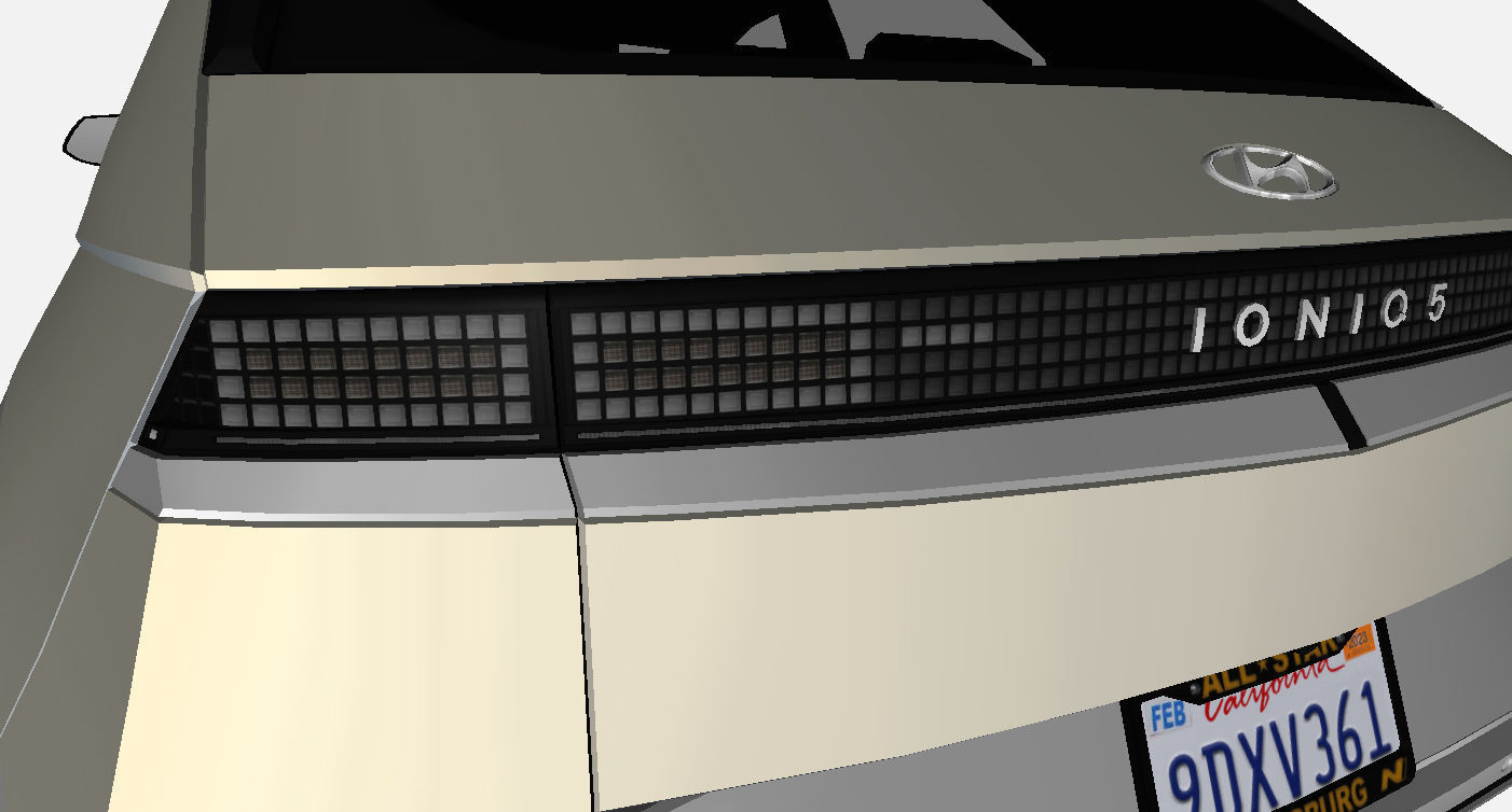 Hyundai Ioniq 5 Limited US-Spec 2023 Gameready Low-poly 3D model_11