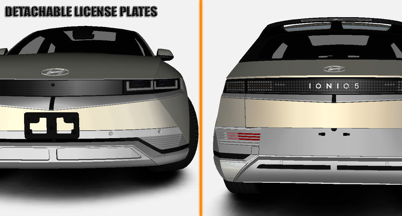 Hyundai Ioniq 5 Limited US-Spec 2023 Gameready Low-poly 3D model_13