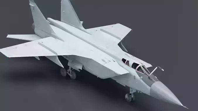 Russian MiG 31 Foxhound interceptor fighter jet