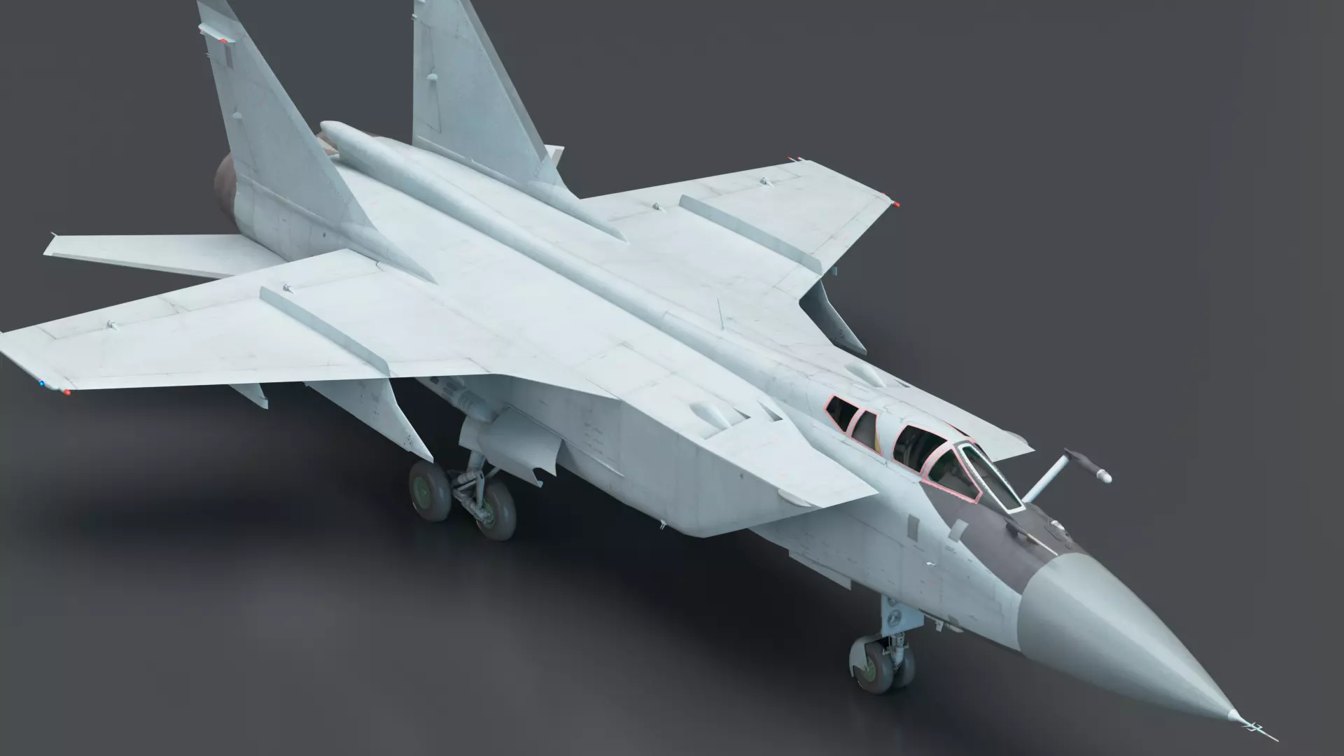 Russian MiG 31 Foxhound interceptor fighter jet 3D model_0