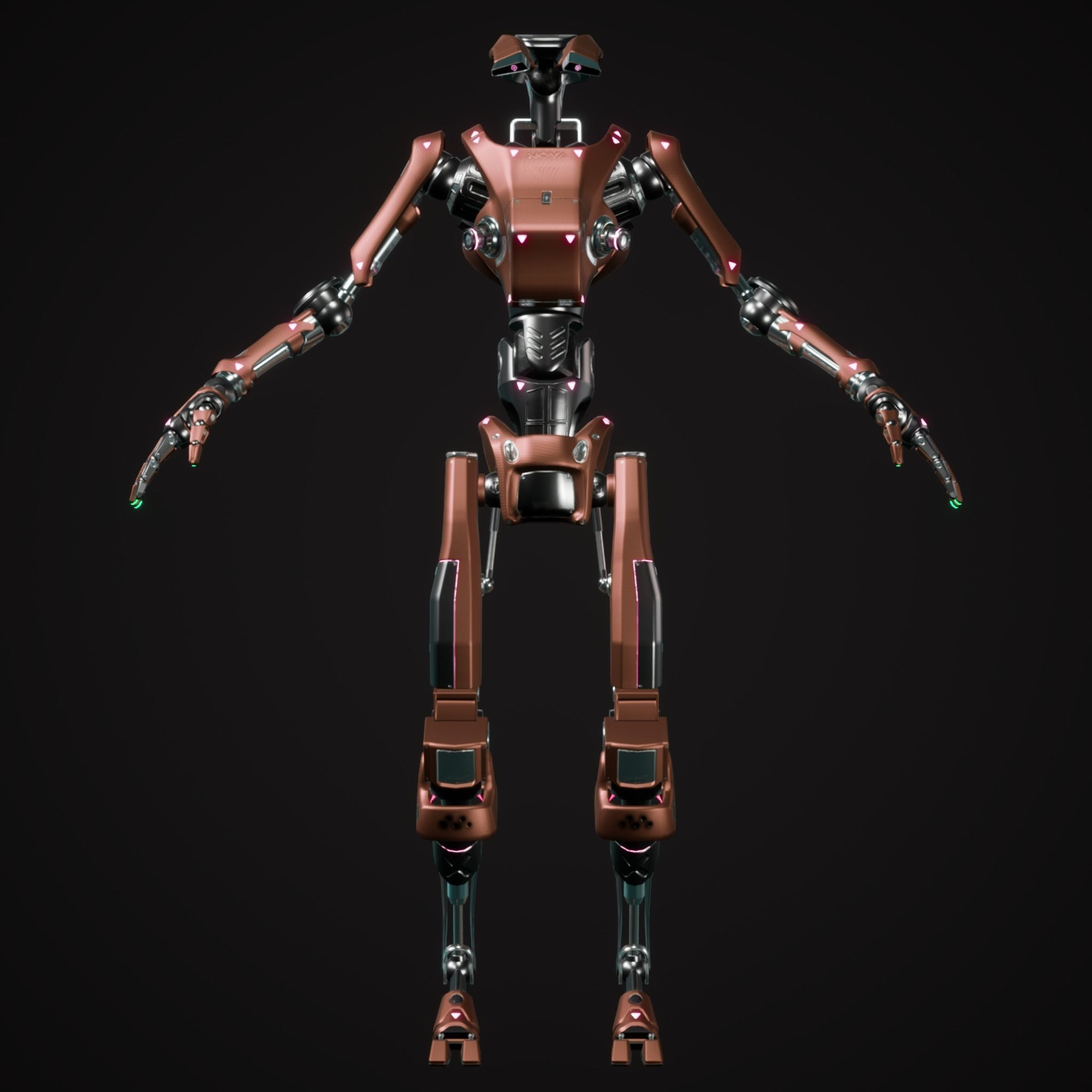 Scout Robot Low-poly 3D model_1