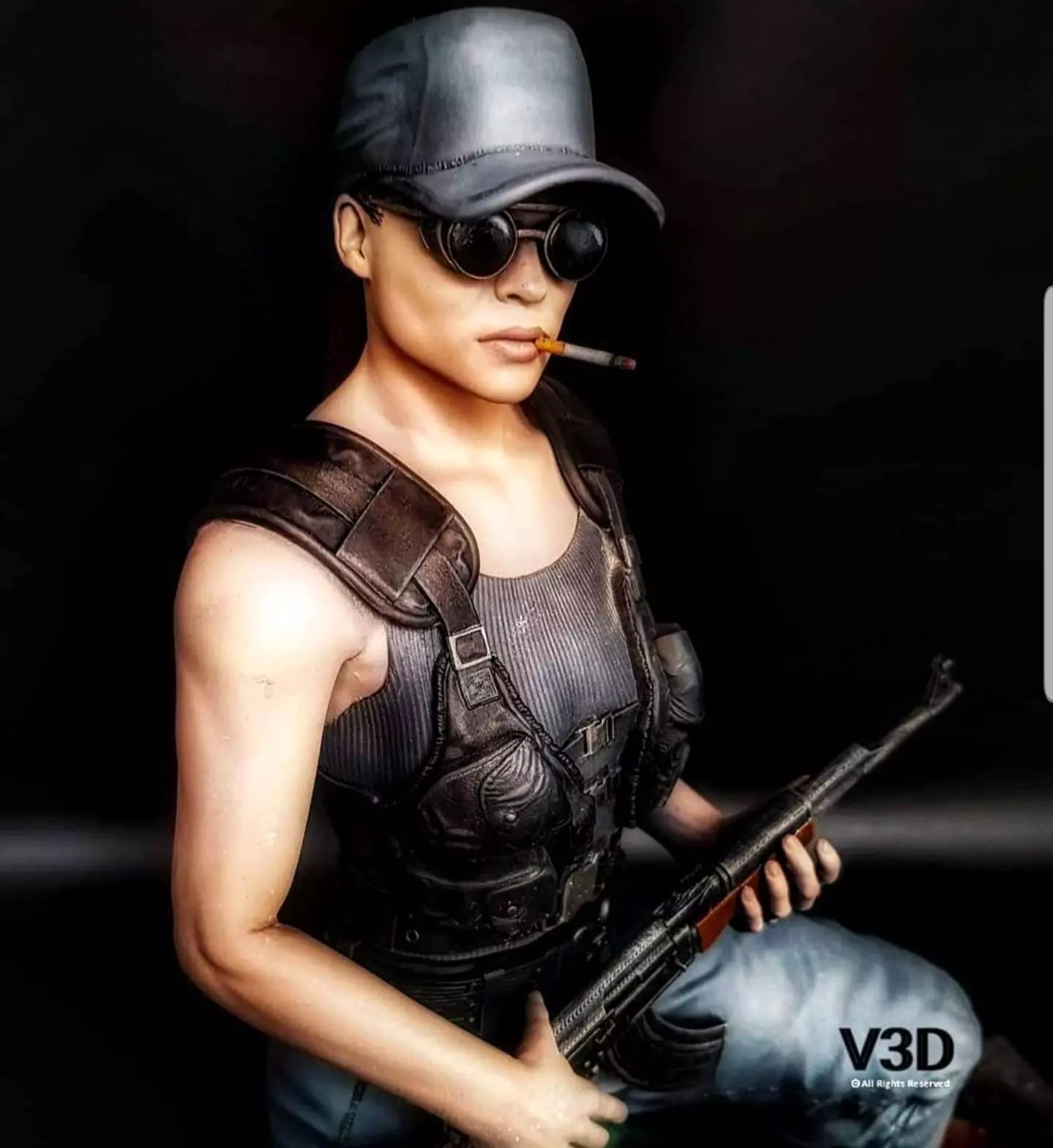 Sarah Connor - v3d 3D print model_0