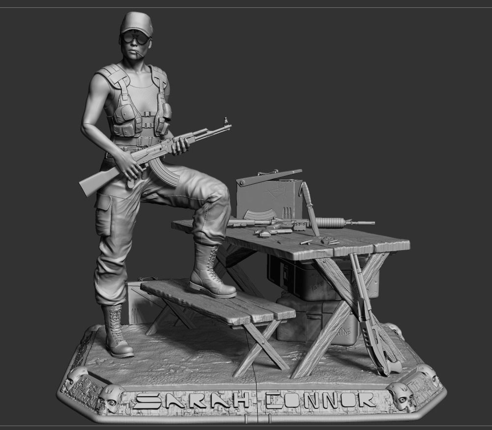 Sarah Connor - v3d 3D print model_1