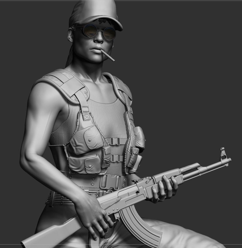 Sarah Connor - v3d 3D print model_4