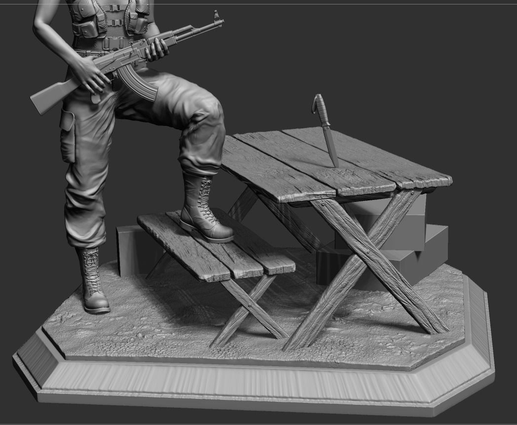 Sarah Connor - v3d 3D print model_3