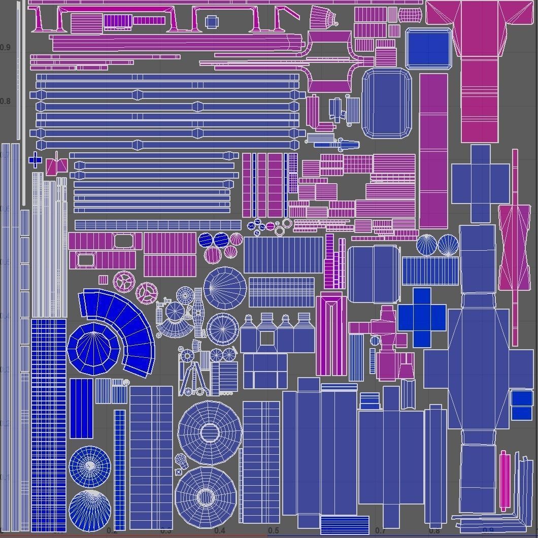 Back to the Future 3 - Delorean and Locomotive Low-poly 3D model_10